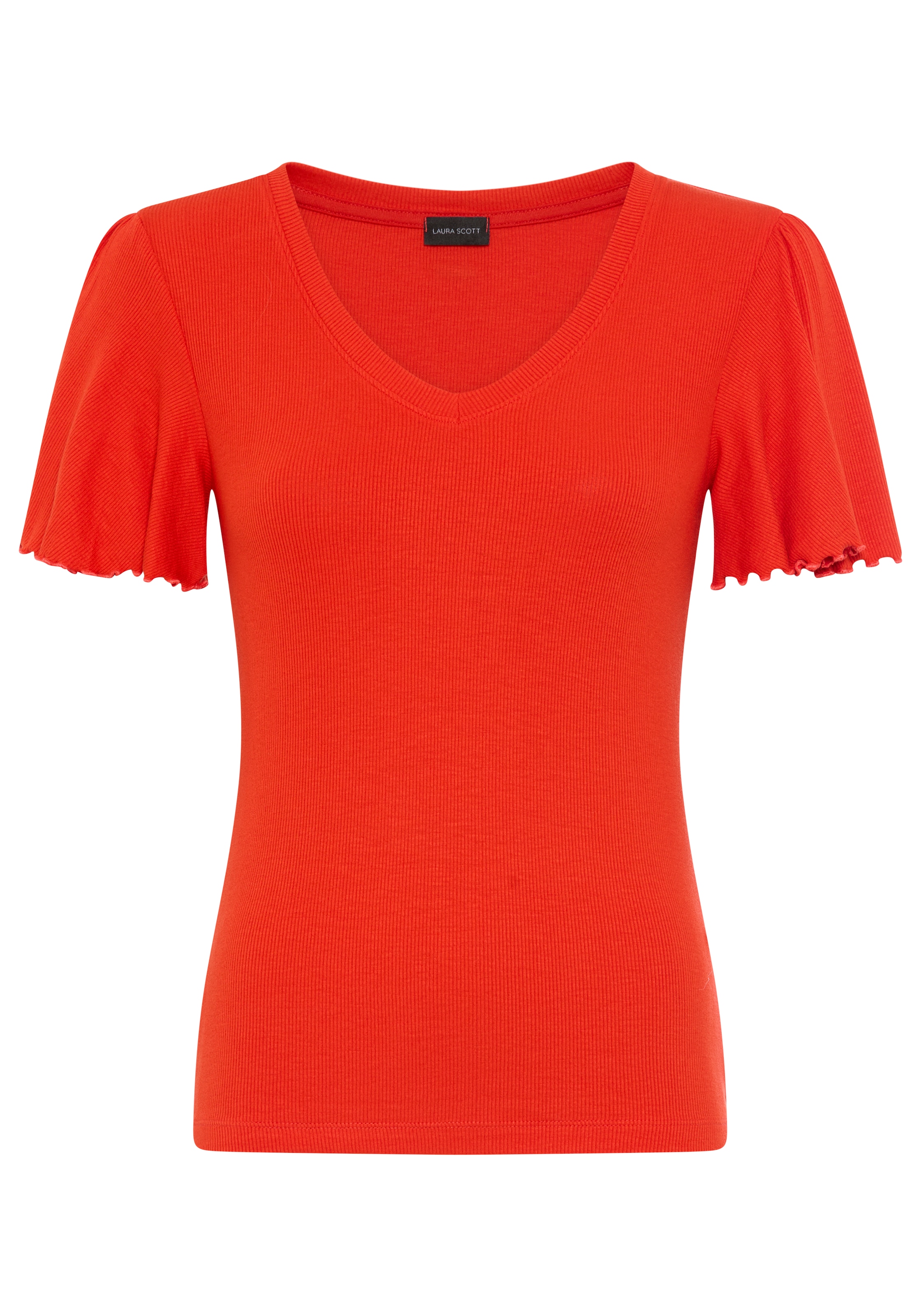 Laura Scott T-shirt en V sehr figurbetonte Passform, mit V-Ausschnitt