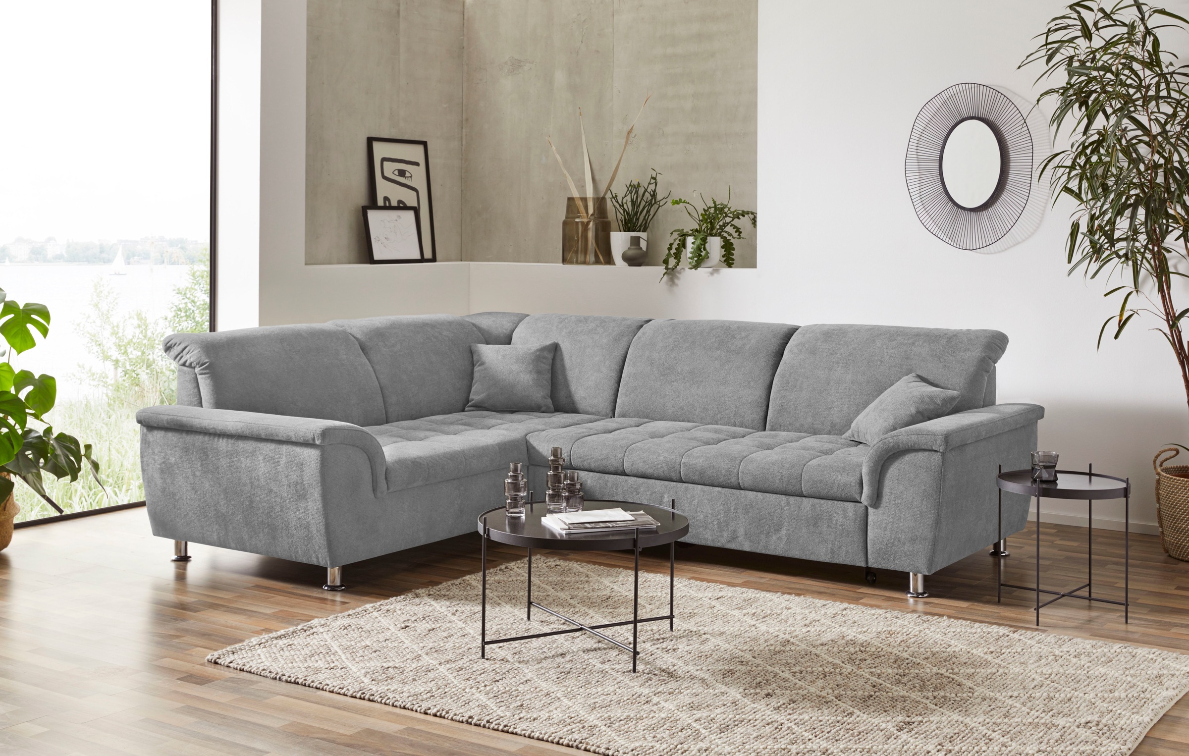 DOMO collection Ecksofa »Franzi L-Form«, wahlweise mit Kopfteilverstellung (dann Breite: 275 cm)