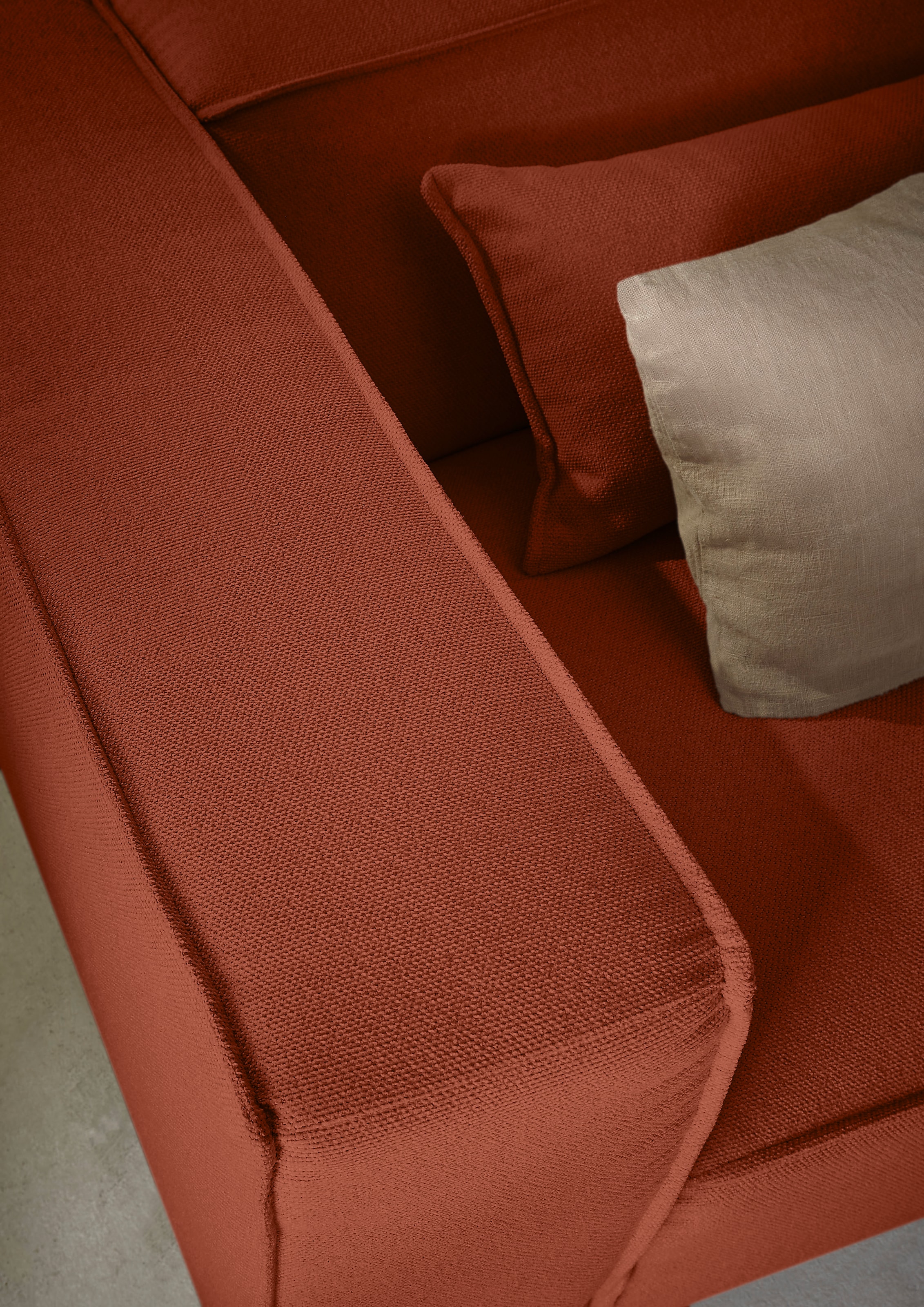 LeGer Home by Lena Gercke 3-Sitzer »PIARA XXL Struktur, Sofa mit Kedernaht« schwarze Füsse, bequemer Sitzkomfort, extra tiefe Sitzfläche