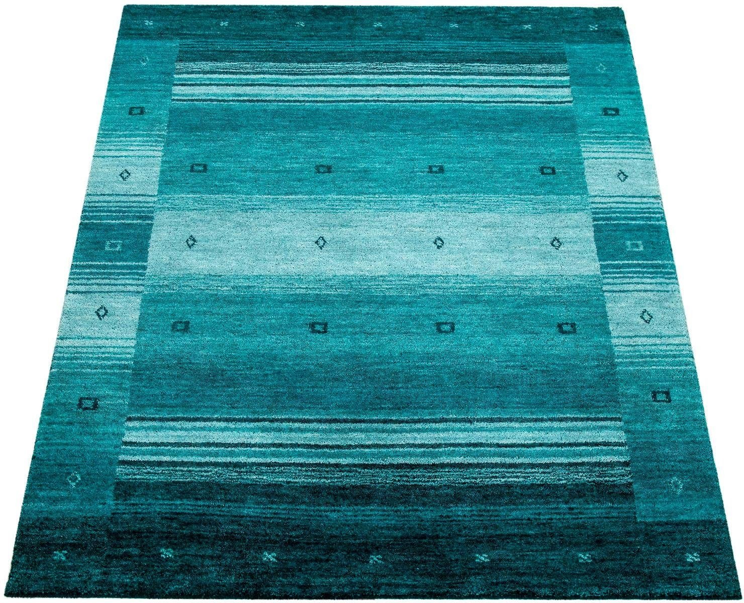 Image of Paco Home Wollteppich »Gabbeh 302«, rechteckig, 14 mm Höhe, Kurzflor, handgewebt, reine Wolle, Gabbeh-Stil, Wohnzimmer bei Ackermann Versand Schweiz