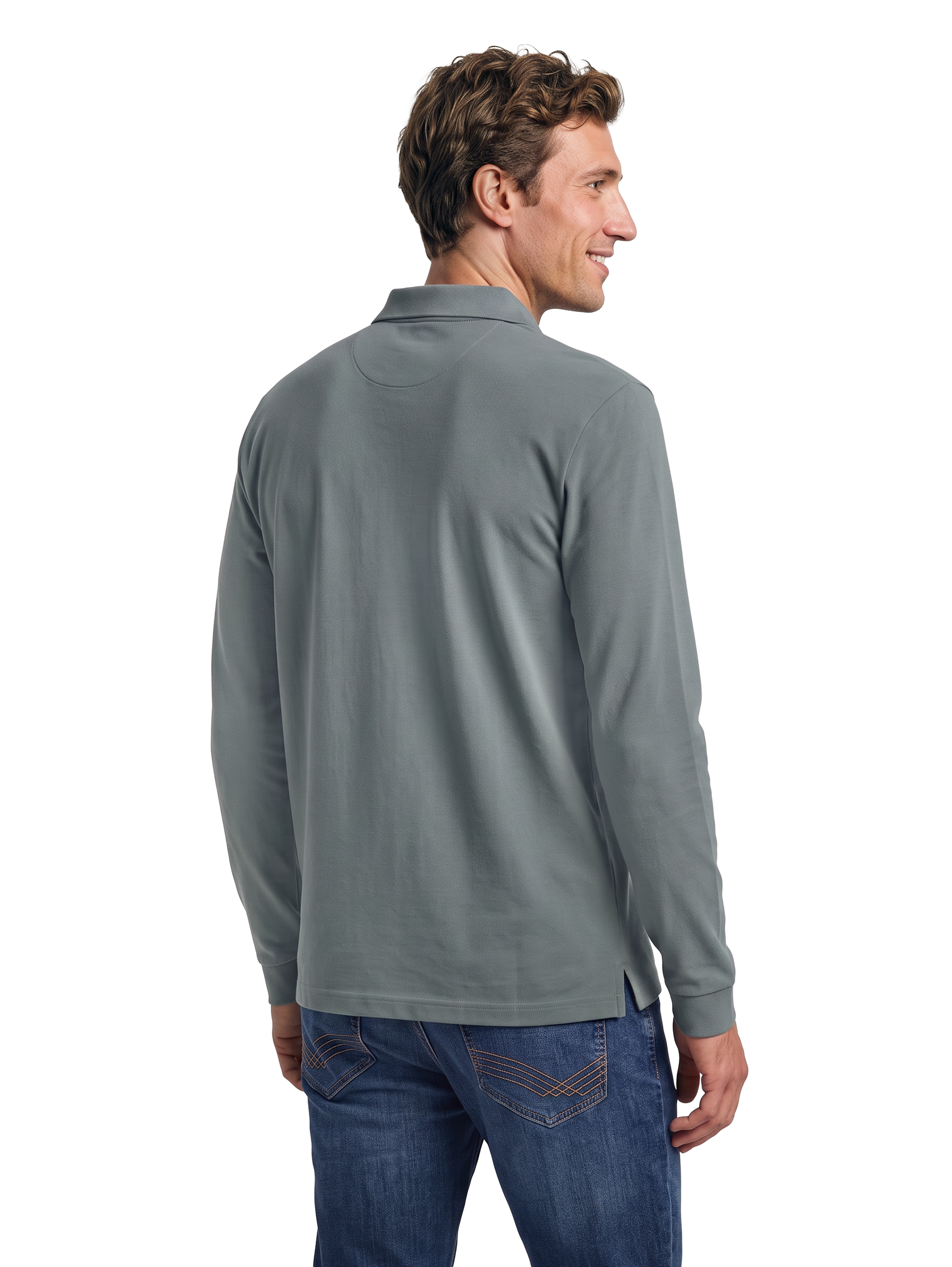TOM TAILOR Polo à manches longues avec broderie du logo