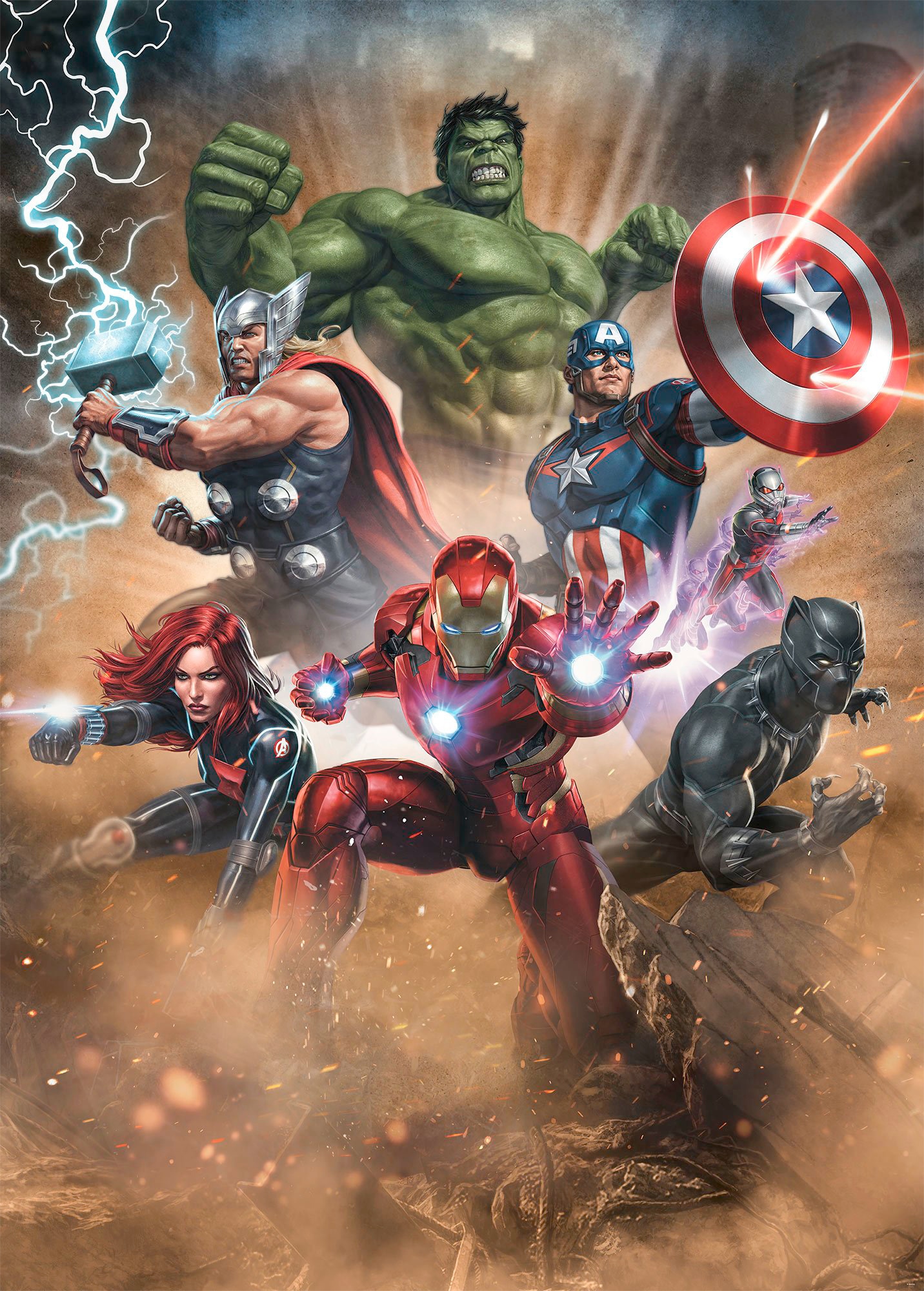 Komar Vliestapete »Avengers Superpower«, 200x280 cm (Breite x Höhe)