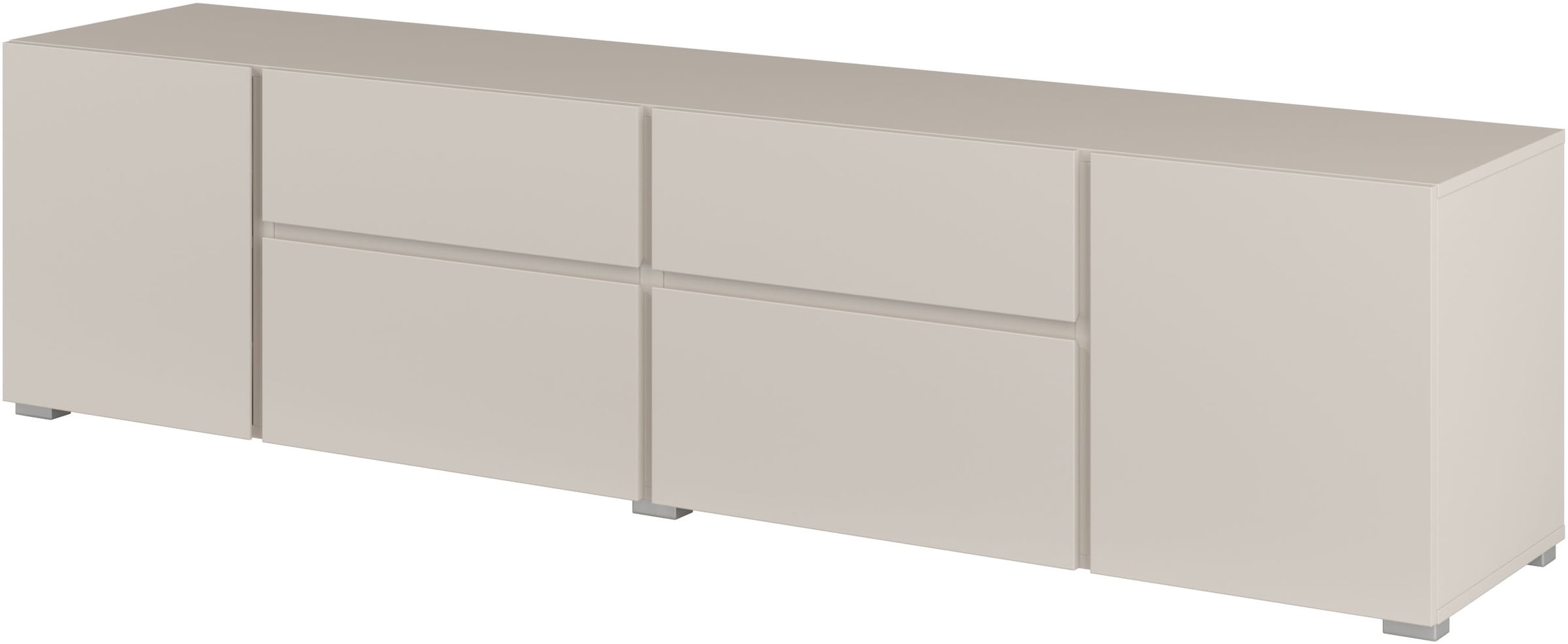 GOODproduct Table basse »Metric,Breite 195cm, grifflose Lowboard 2Klappen/2Schubkästen/2Tür« TV-Schrank mit viel Stauraum, TV-Board