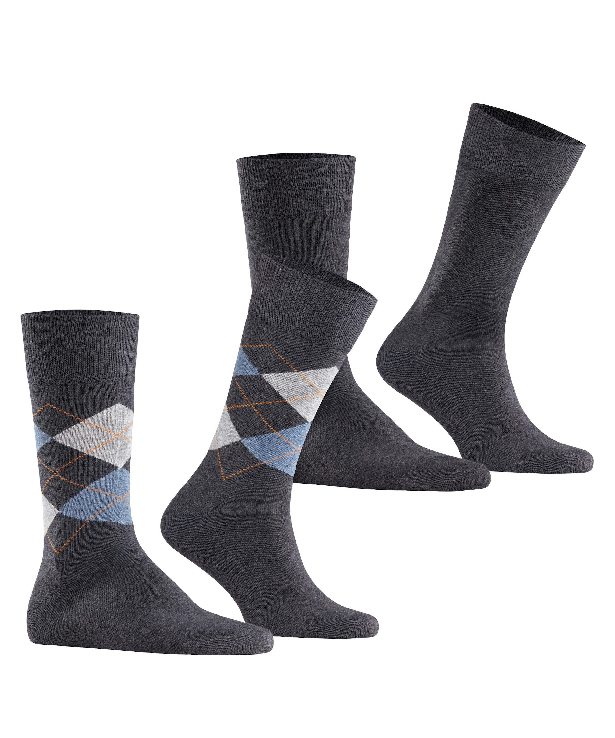Burlington Socken »Everyday Argyle Mix« 2er Pack, 2 Stk. tlg. aus weicher gekämmter Baumwolle atmungsaktiv