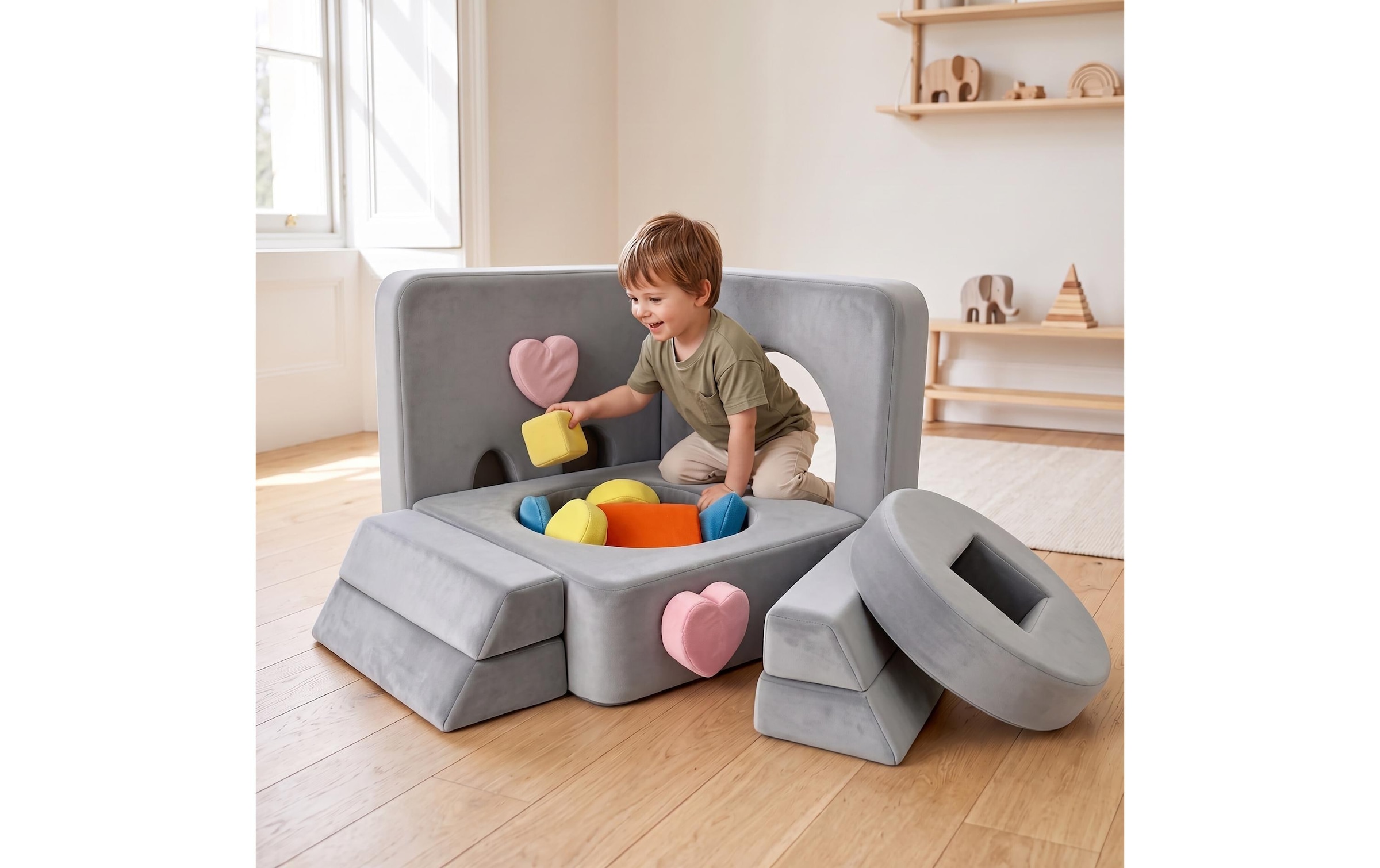 relaxdays Fauteuil pour enfant »Kindersessel Kinder Spielsofa Modular«