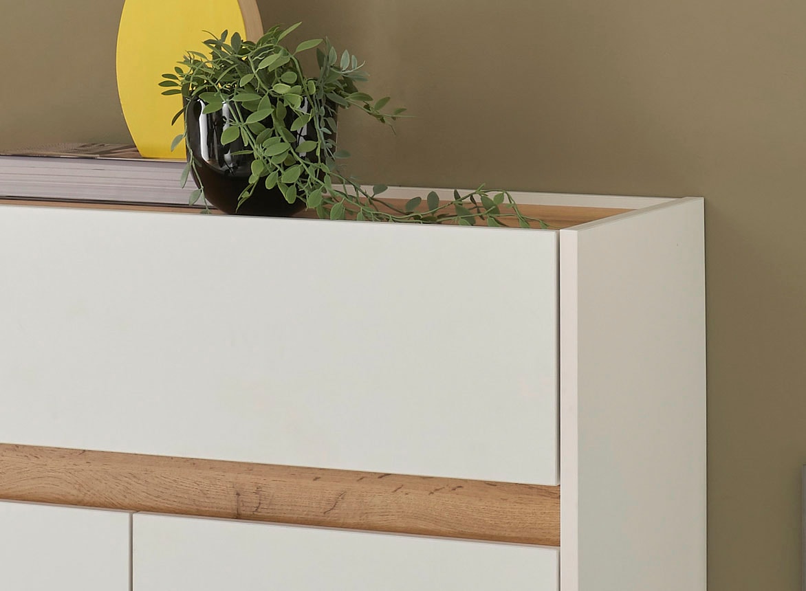 Home affaire Schuhschrank »City/Giron, modernes Schuhregal, Schrank für 16 Schuhe, Schuhkommode« eine Schublade und vier Schuhfächer, viel Stauraum, 93 cm breit