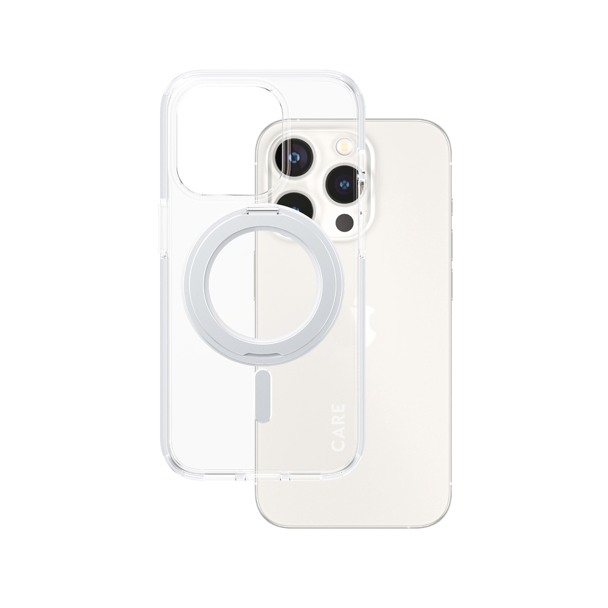 CARE by PanzerGlass Handyhülle »Kickstand Case mit MagSafe für Apple iPhone 15 Pro« Backcover, Schutzhülle, Handyschutzhülle, Case, Schutzcase, stossfest