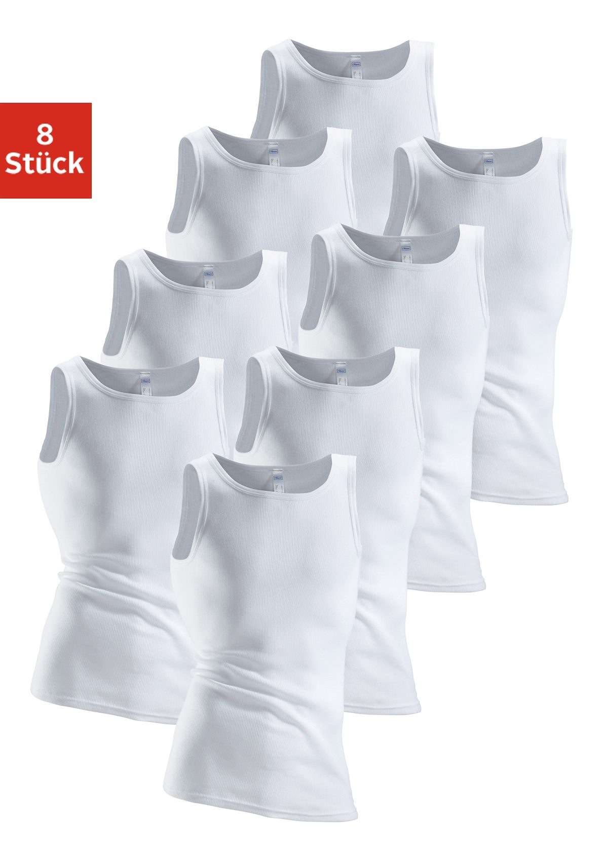 Image of Clipper Unterhemd, (8 St.), aus Doppelripp bei Ackermann Versand Schweiz
