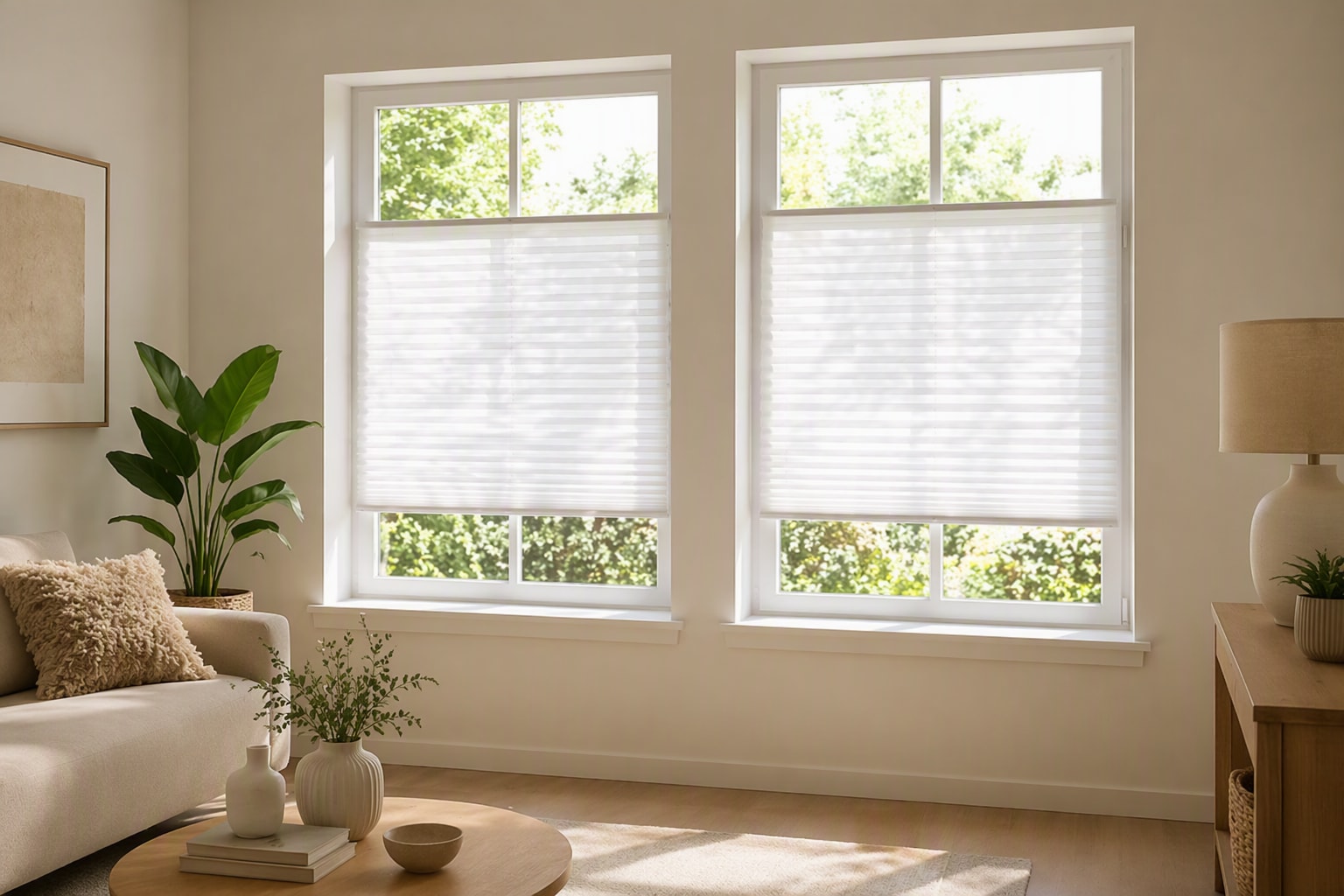 GOODproduct Plissee »LAHOLM« Lichtschutz ohne Bohren verspannt Fixmass, Bestseller mit über 4000-Bewertungen, für Fenster & Tür