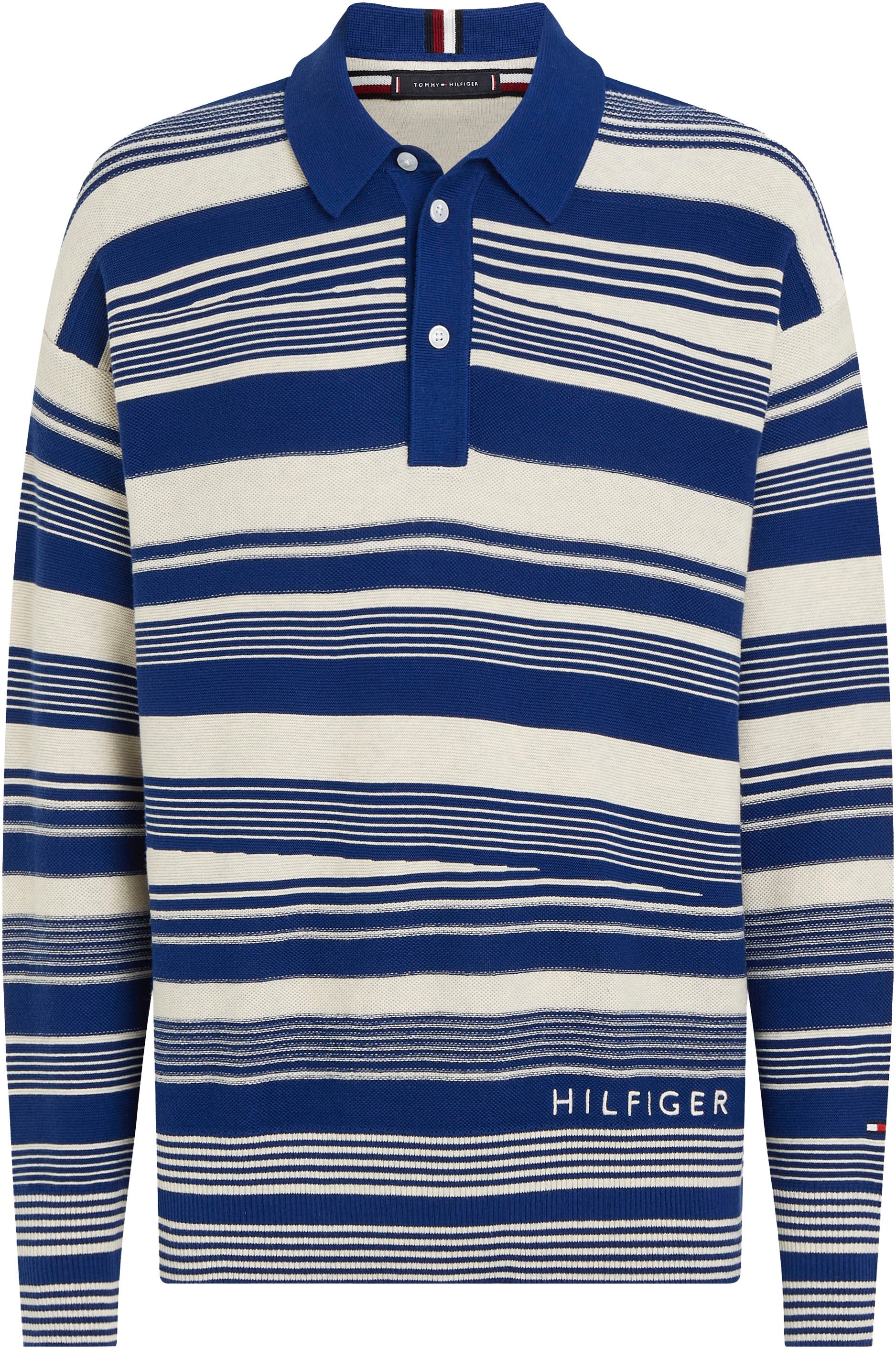 Tommy Hilfiger Polokragenpullover »CRAFTED STRIPE LS POLO«