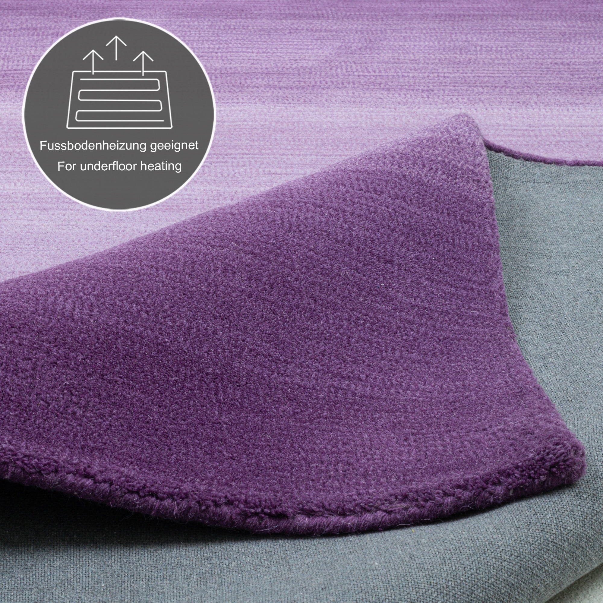 THEKO Wollteppich »Wool Comfort«, rechteckig, 14 mm Höhe, Handweb Teppich, reine Wolle, handgewebt, brilliante Farben, Scandi