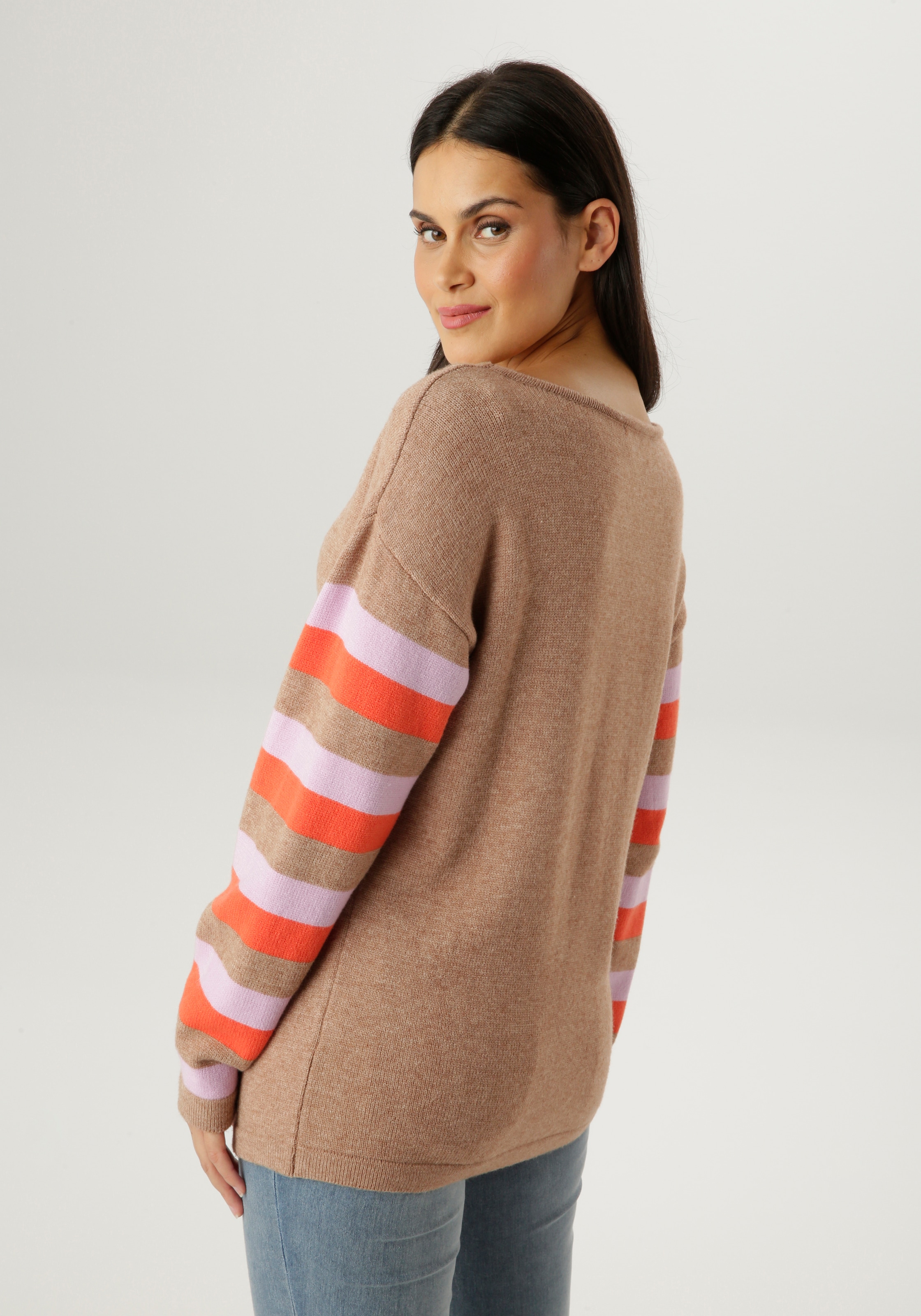 Aniston SELECTED Strickpullover mit eingestrickten Herzen - NEUE KOLLEKTION