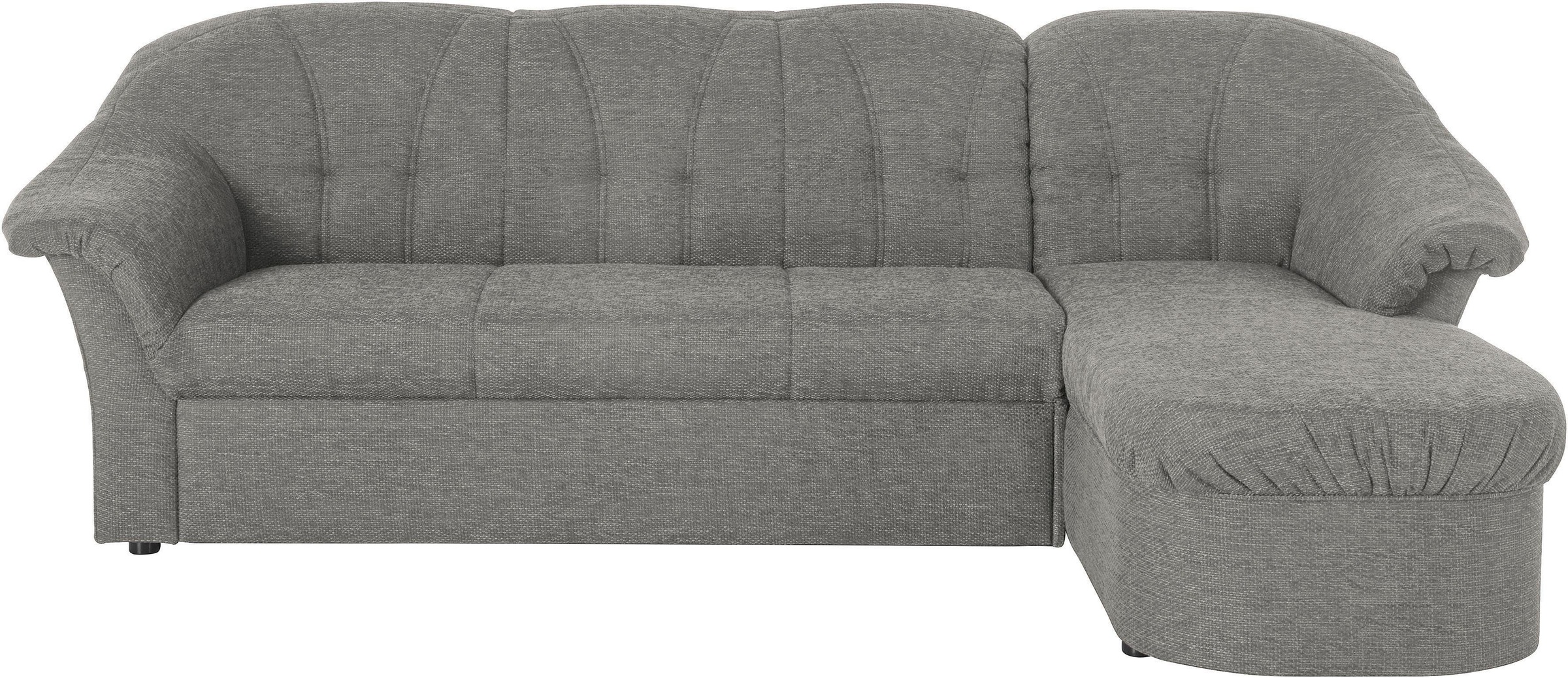 DOMO collection Ecksofa »Pegnitz, elegante Rückensteppung, kompakte Stellmasse 238/141cm, L-Form«, wahlweise mit Bettfunktion