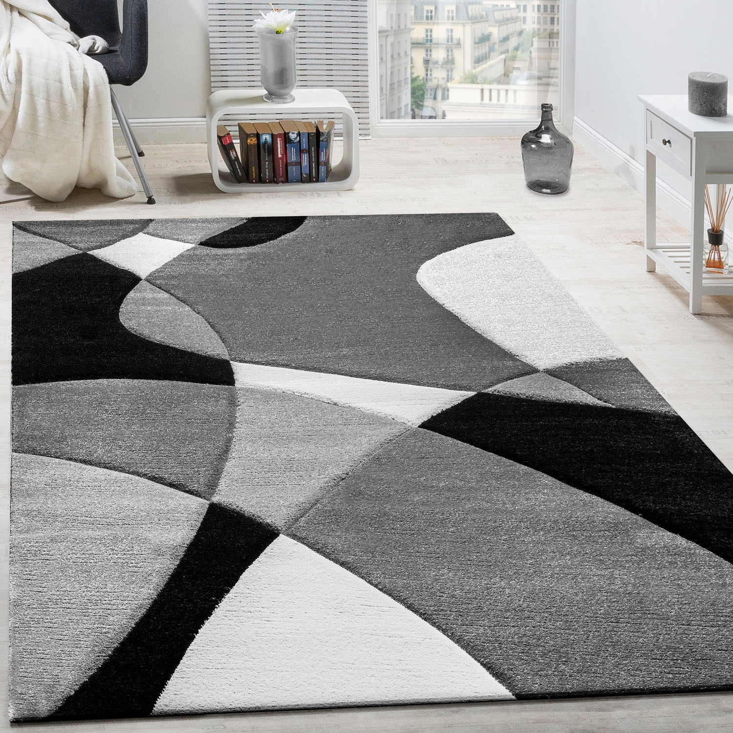 Image of Paco Home Teppich "Diamond 664" rechteckig 15 mm Höhe 3D-Design, Kurzflor, 3D-Design, modernes geometrisches Muster