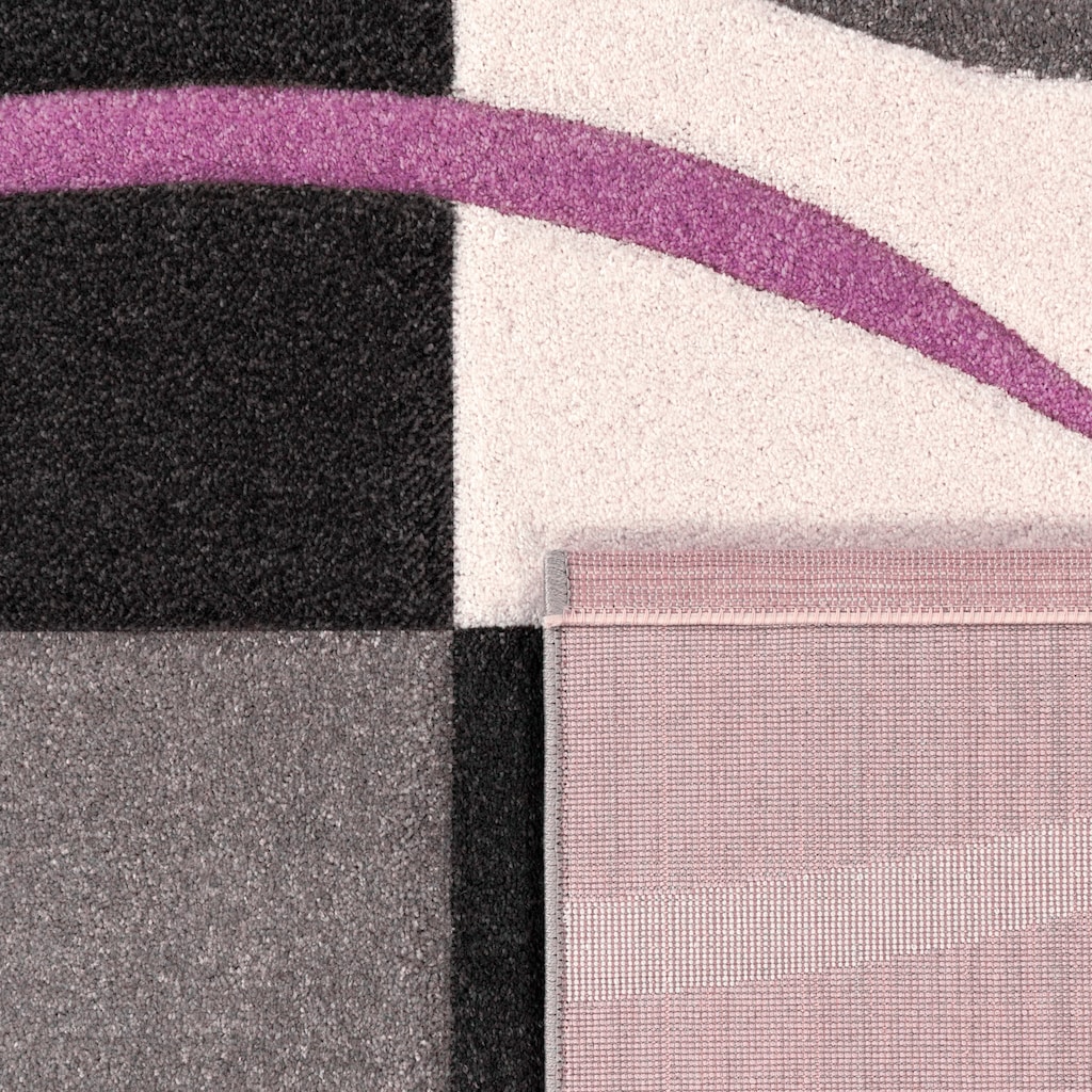 Paco Home Teppich »Lara 235«, rechteckig, Kurzflor, modernes Design, Pastell-Farben, mit Konturenschnitt