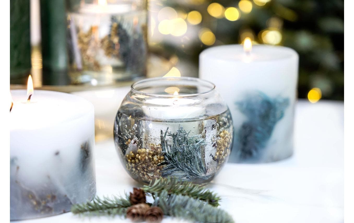 Stoneglow Duftkerze »Frosted Wood rund«