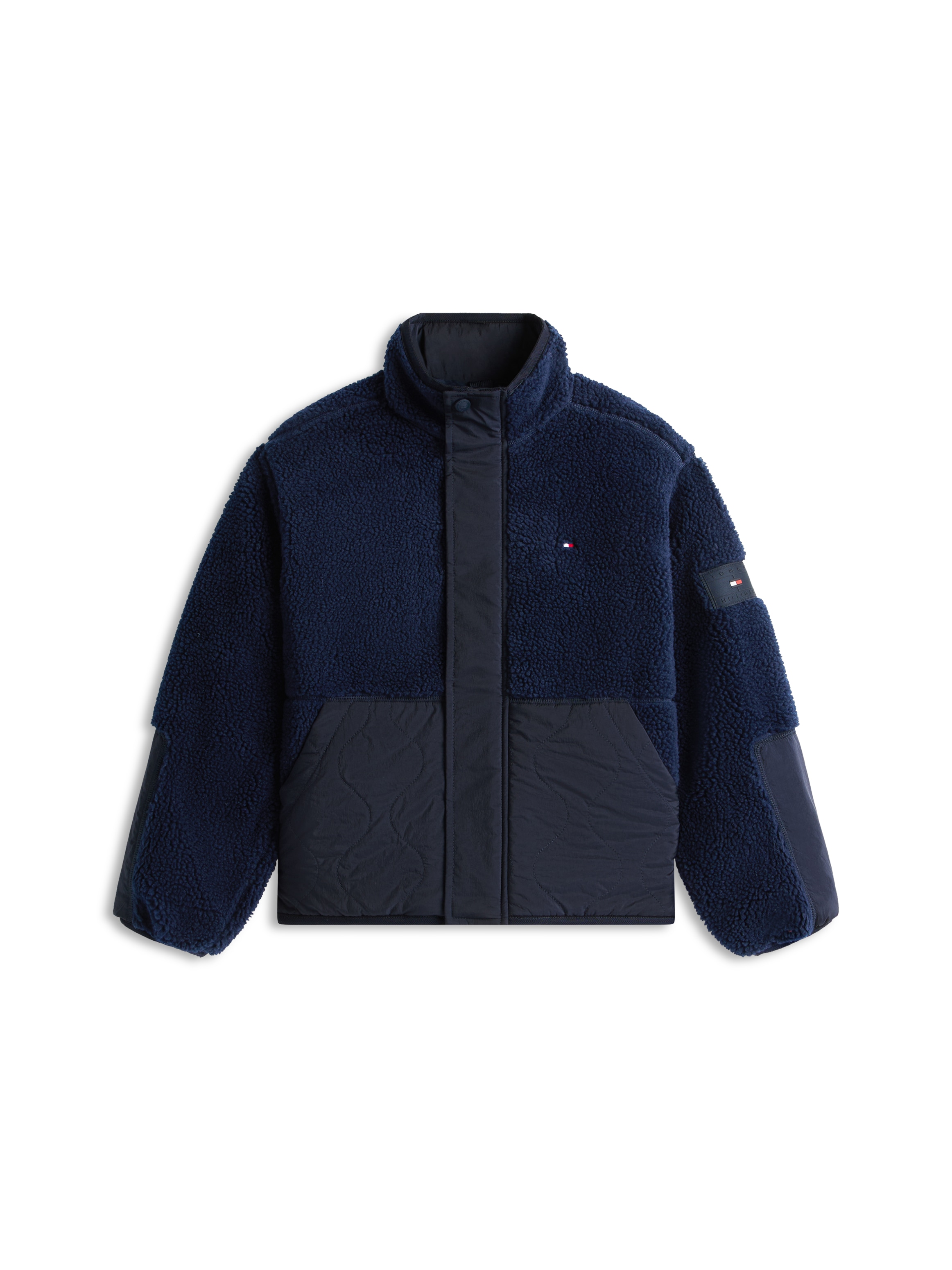 Tommy Hilfiger Veste bomber »TEDDY QUILTED BOMBER« ohne Kapuze Regular fit, Kinder bis 16 Jahre