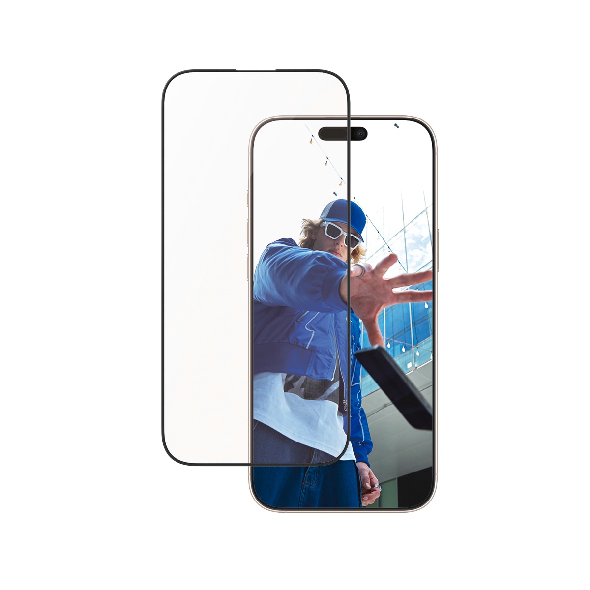 PanzerGlass Displayschutzglas »Aluminum Frame Screen Protection«, für Apple iPhone 16 Pro Max, Displayschutzfolie, Schutzfolie, Bildschirmschutz, kratz- & stossfest