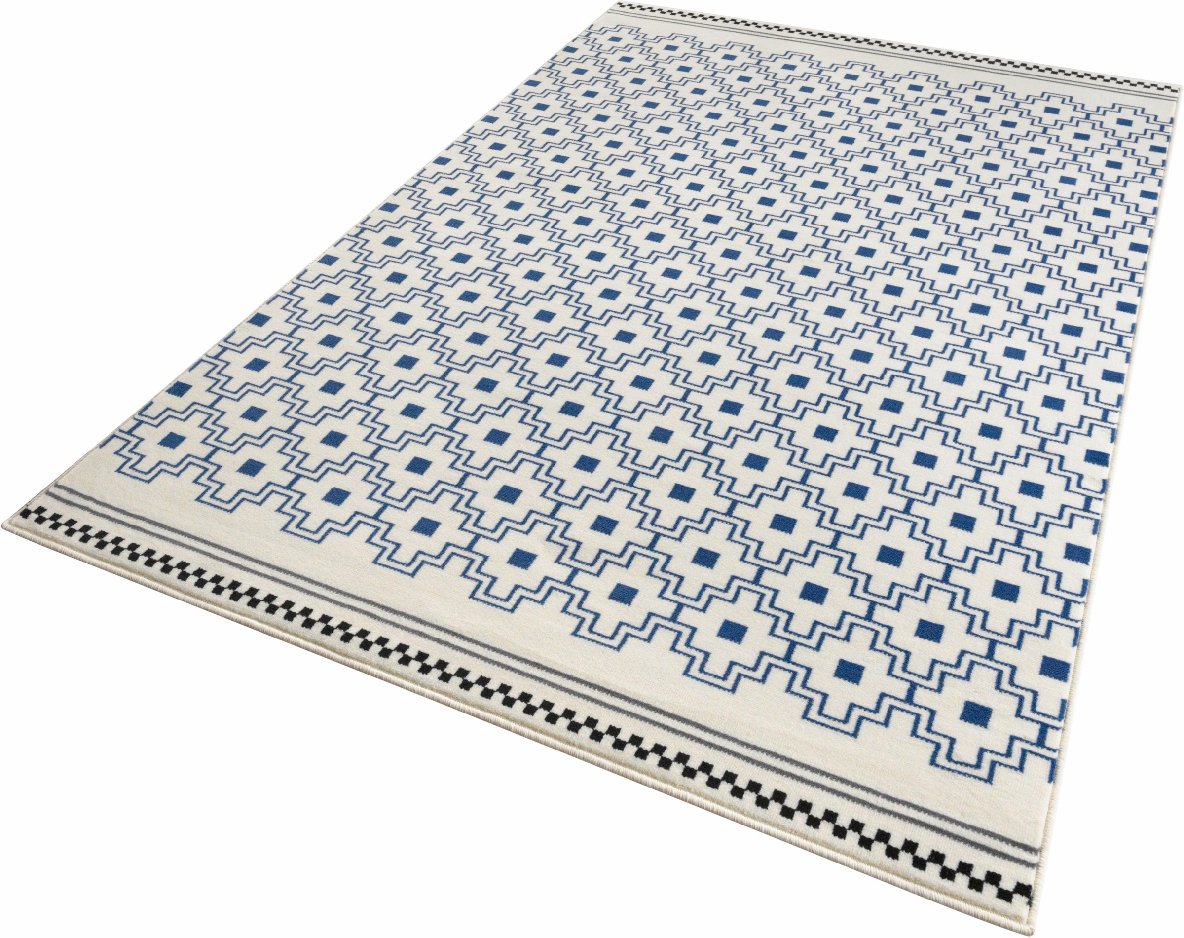 Image of Zala Living Teppich »Cubic«, rechteckig, 9 mm Höhe, Kurzflor Geometrisches Design, Gekettelt, Wohnzimmer, Schlafzimmer, Arbeitszimmer, Robust, Pflegeleicht bei Ackermann Versand Schweiz