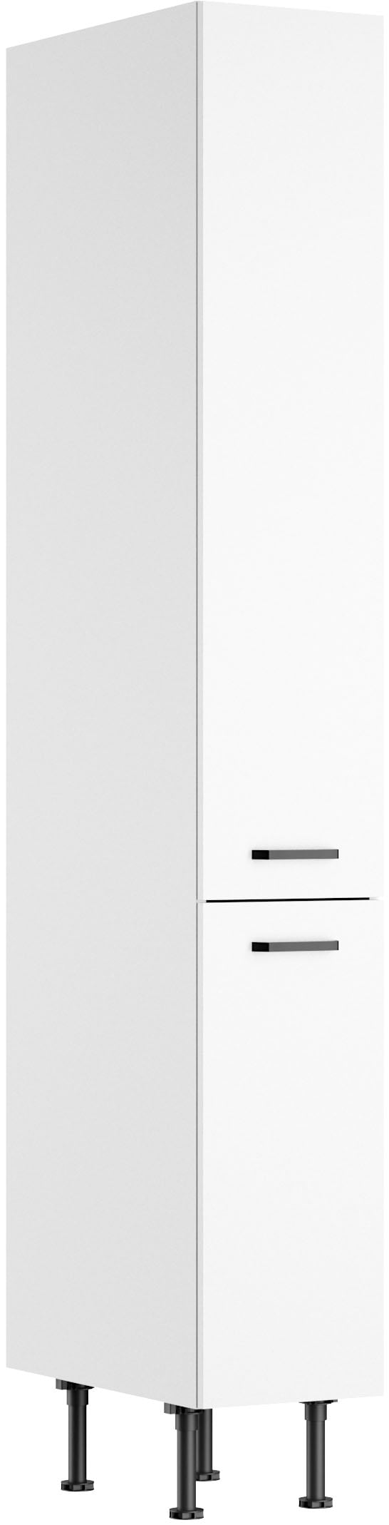 Image of KOCHSTATION Apothekerschrank "KS-Paula" 30 cm breit, 211 cm hoch, mit 2 Auszügen, 5 Ablagen