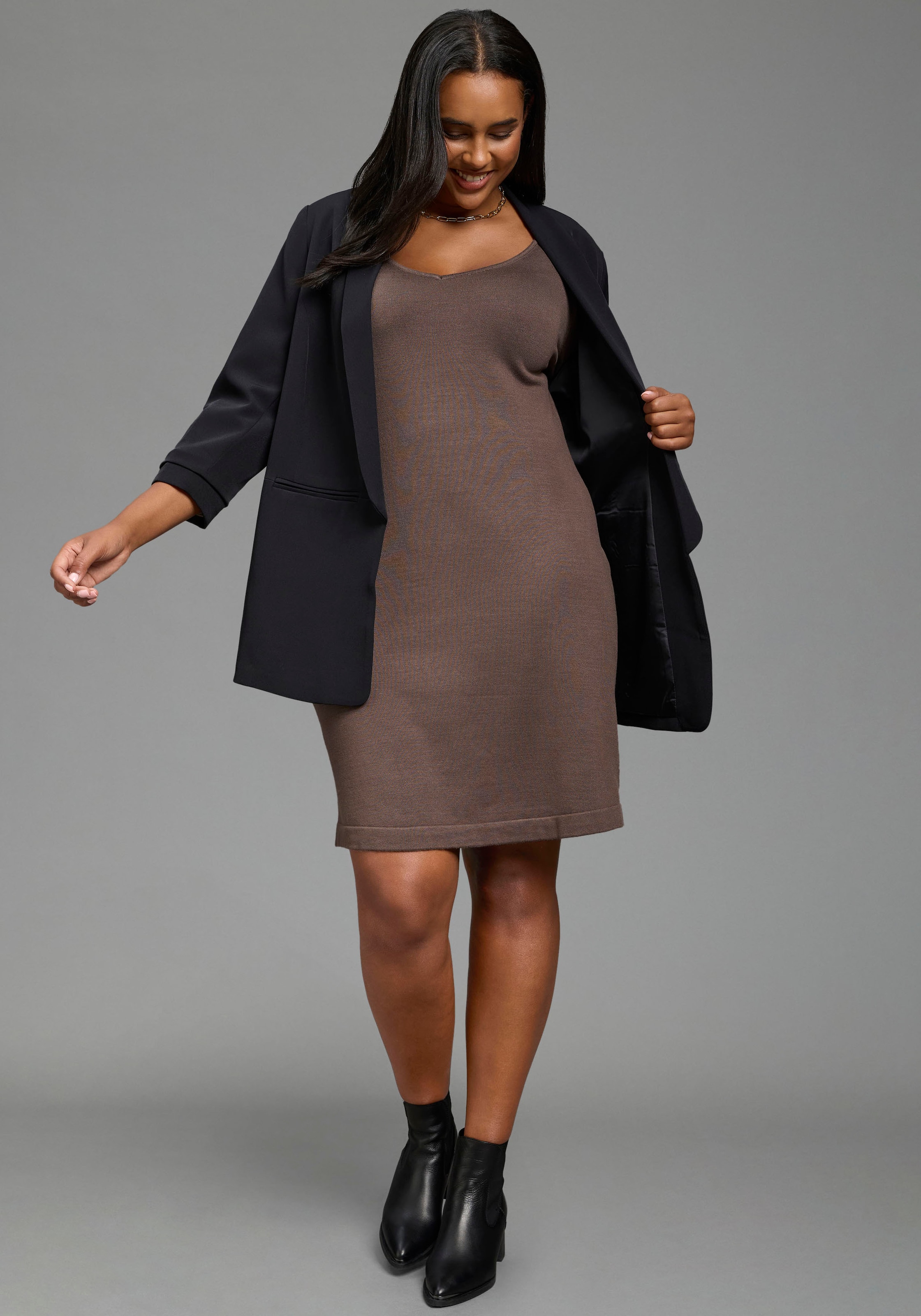 Laura Scott CURVE Blazer long »Grosse Grössen« blazer féminin, coupe cintrée