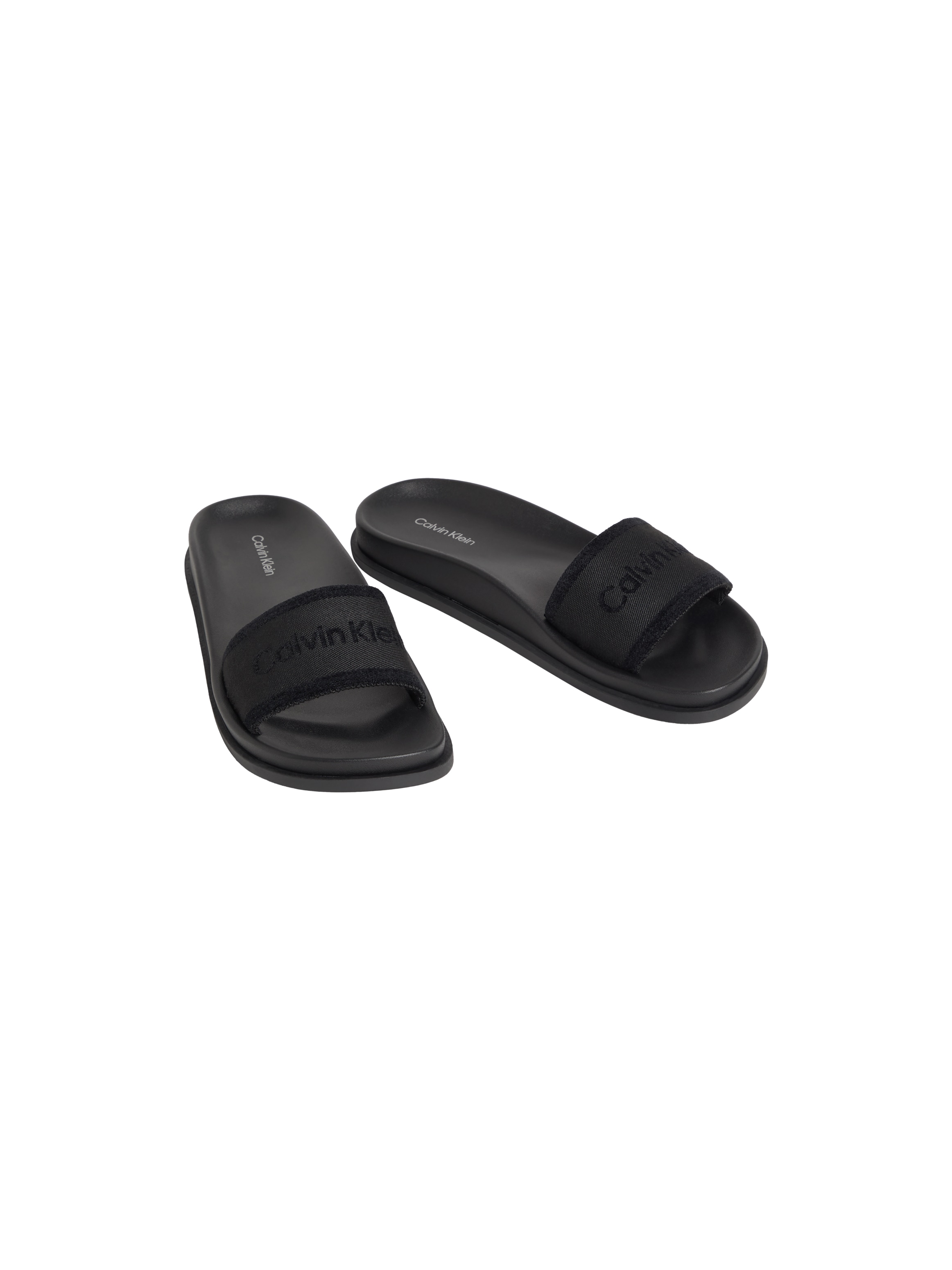 Image of Calvin Klein Badepantolette "CITY SANDAL MULE WEBBING" Strandschuh, Pool-Slides, Flat mit CK-Logo
