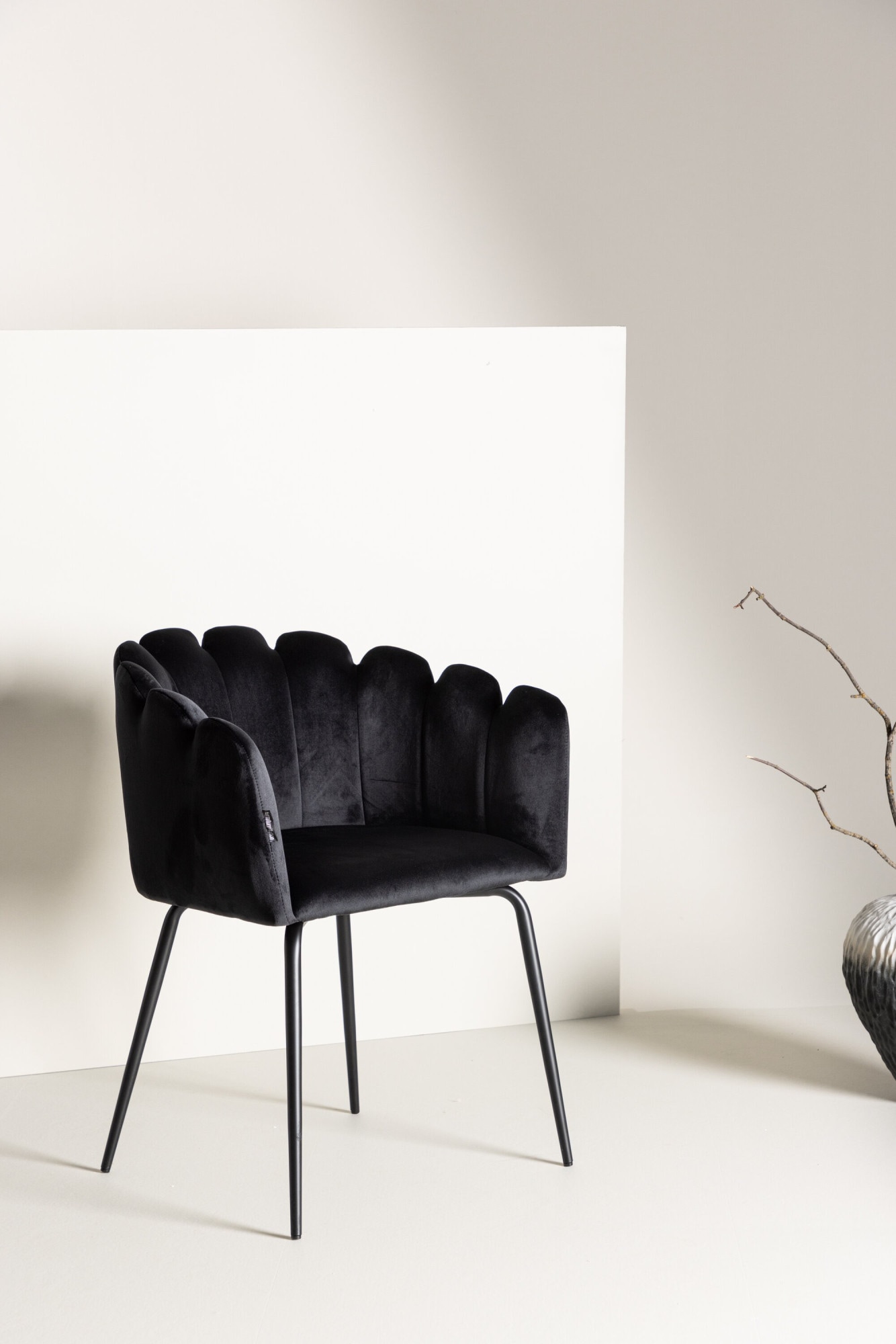 Image of Venture Home Esszimmerstuhl "Limhamn, gepolsterter Esszimmer-Sessel, mit Armlehnen" () Polsterstuhl, weicher Bezug, mit Armlehnen, Metallbeine, charaktervoll