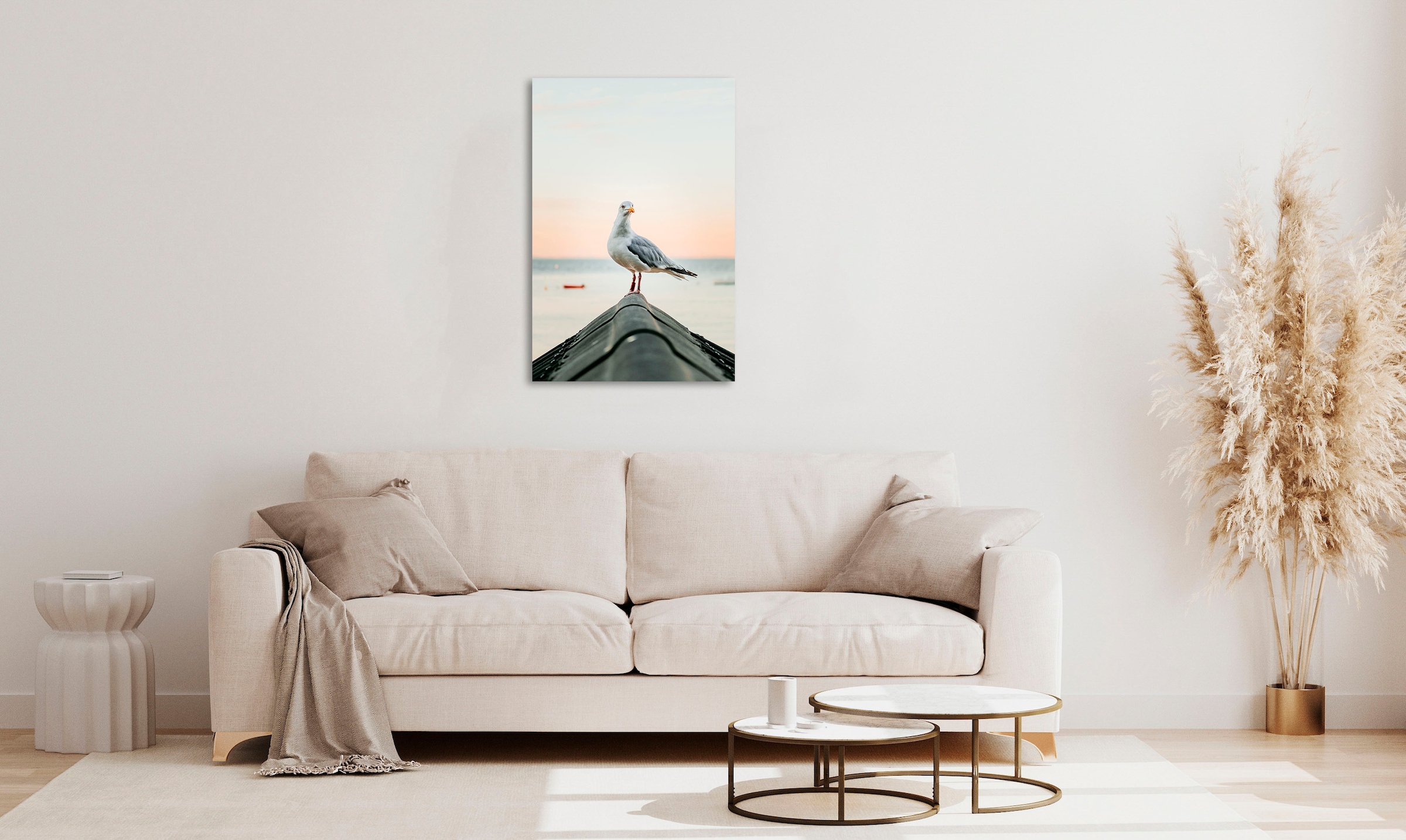 Image of queence Acrylglasbild "Easy" Strand Tiere Vogelbilder 1 Stk. tlg. Fine Art-Print in Galeriequalität