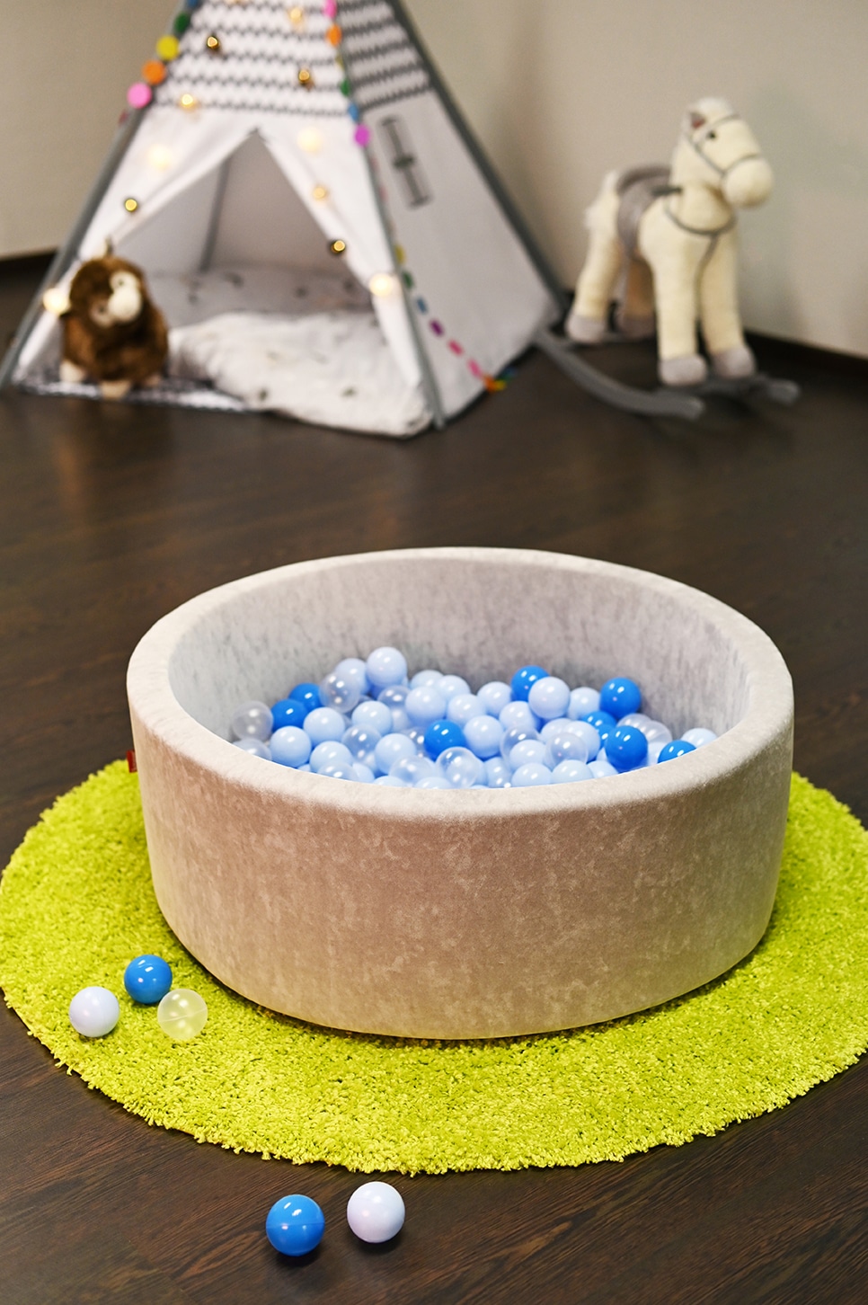 Knorrtoys® Bällebad »Soft, Grey«, mit 300 Bällen soft Blue/Blue/transparent; Made in Europe