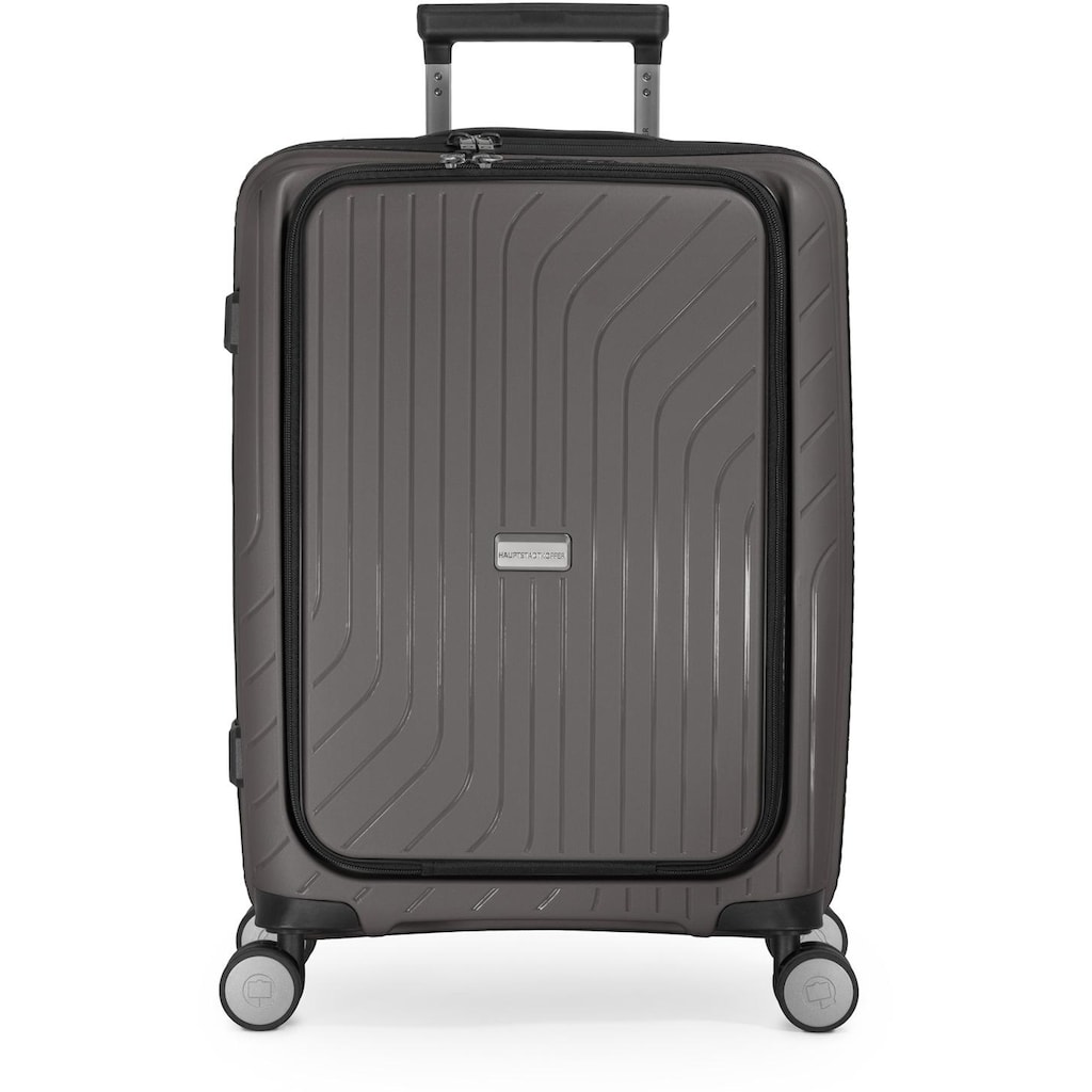 Hauptstadtkoffer Hartschalen-Trolley »TXL, titan, 55 cm«, 4 Rollen