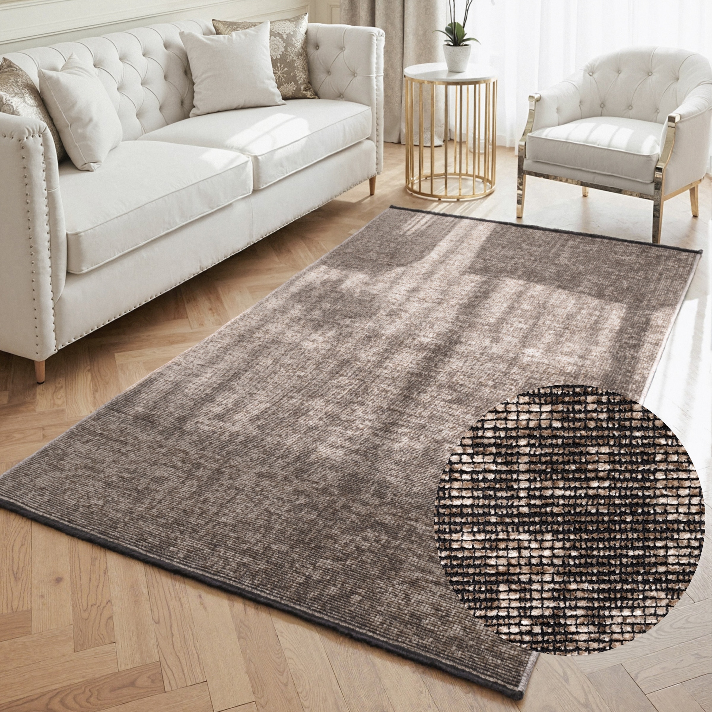 ELLE DECORATION Tapis »Prisma« Rectangulaire 5 mm Höhe Glanz-Effekt, Karo Design, Kachel-Optik, Wohnzimmer, Schlafzimmer,Flur