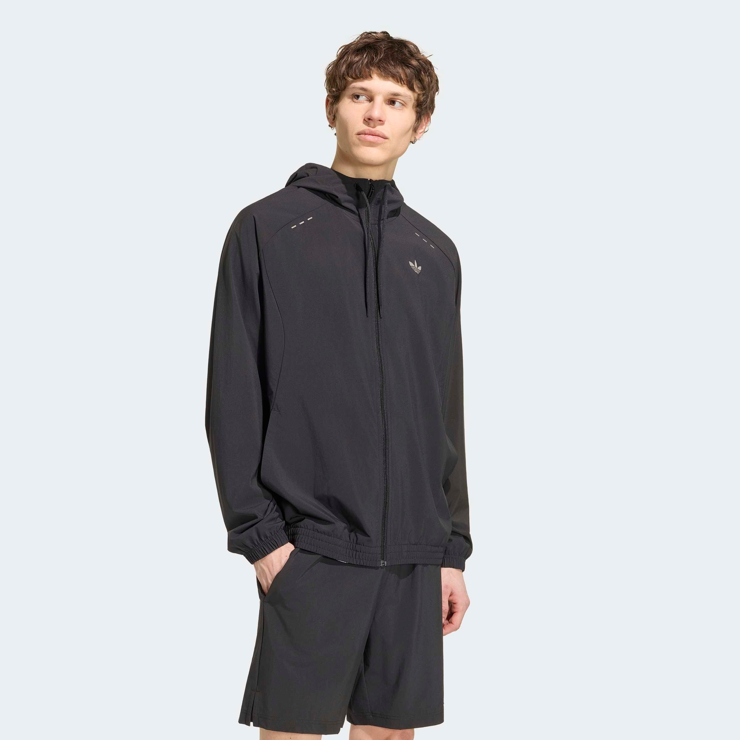 Image of adidas Originals Kapuzensweatshirt "TECH TREFOIL ESSENTIALS ORIGINALS, KAPUZE, DURCHGEHENDER REISSVERSCHL", sportlicher Stil für Sportmode und Streetwear, mit Rundhals