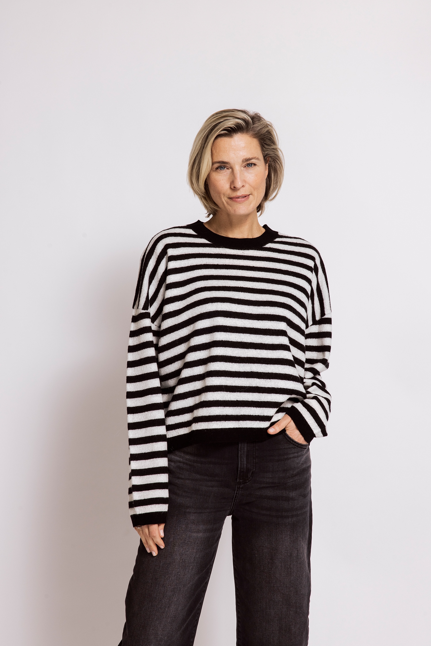 Image of Zhrill Wollpullover "TANSY Ringel" in Ringeloptik, Casual Passform