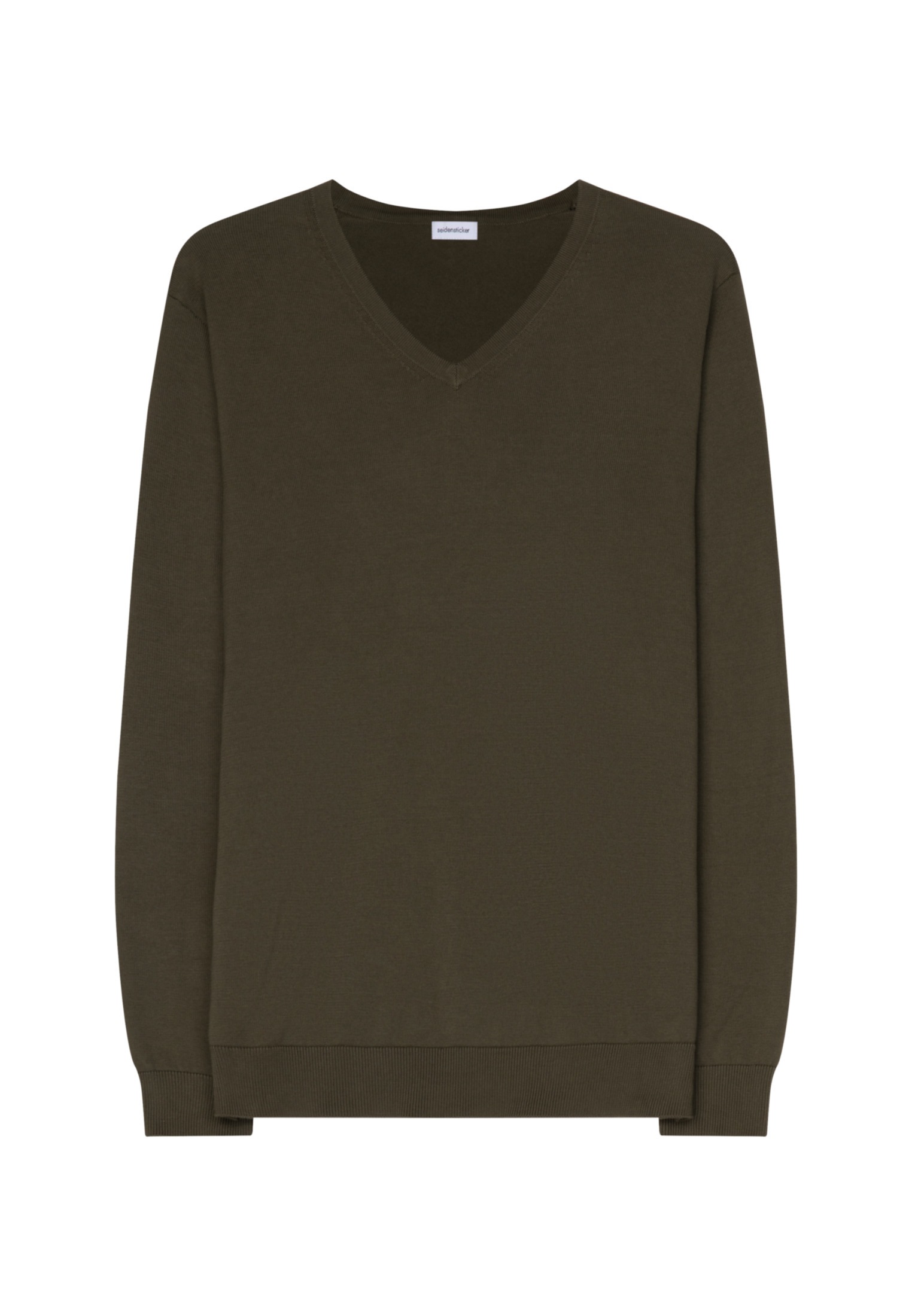 seidensticker Strickpullover »Schwarze Rose«, Langarm V-Neck Uni