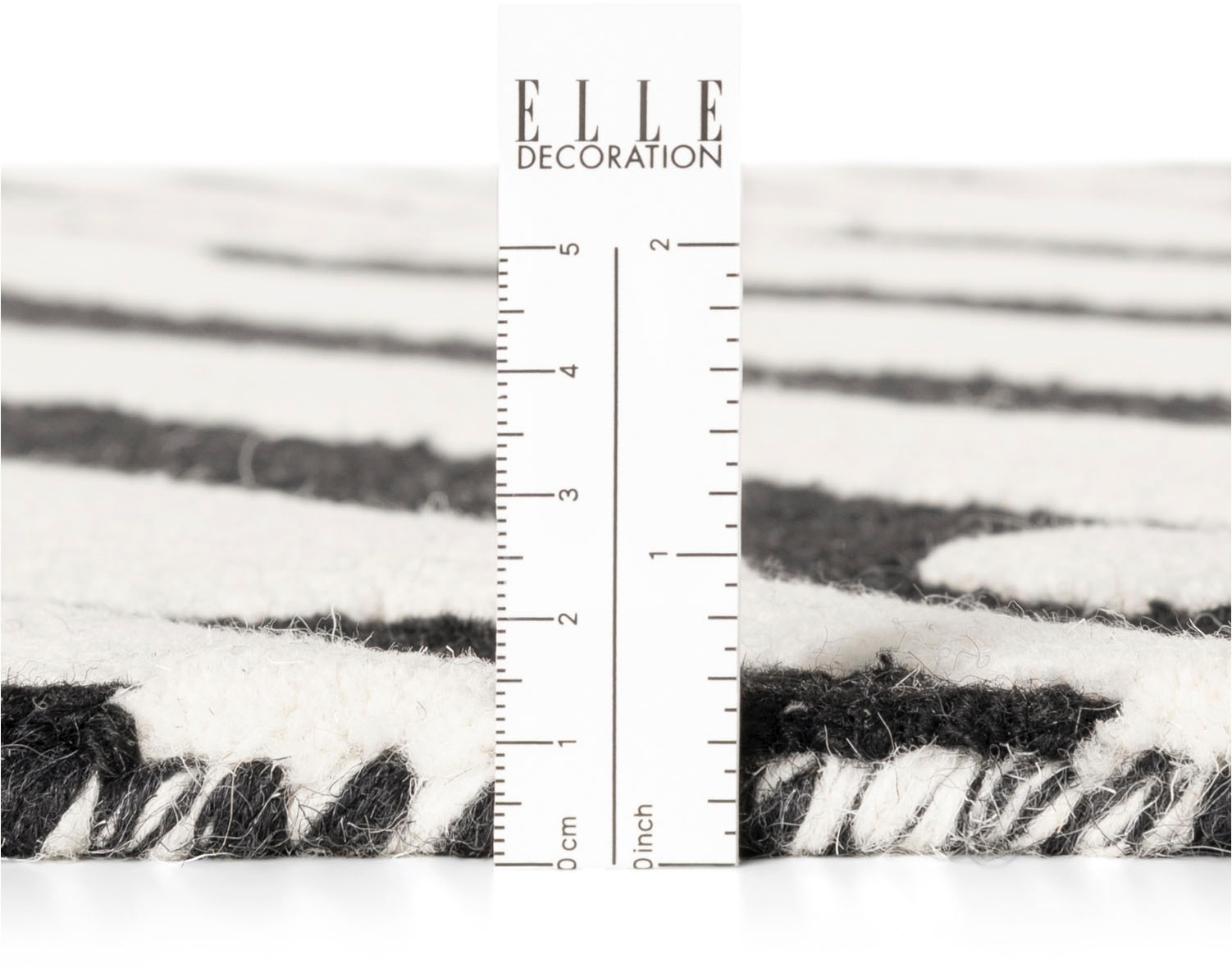 ELLE DECORATION Wollteppich »Flux« rechteckig 12 mm Höhe Wolle, Natur, Wohnzimmer, Schlafzimmer, Modern, Geometrisch, Streifen