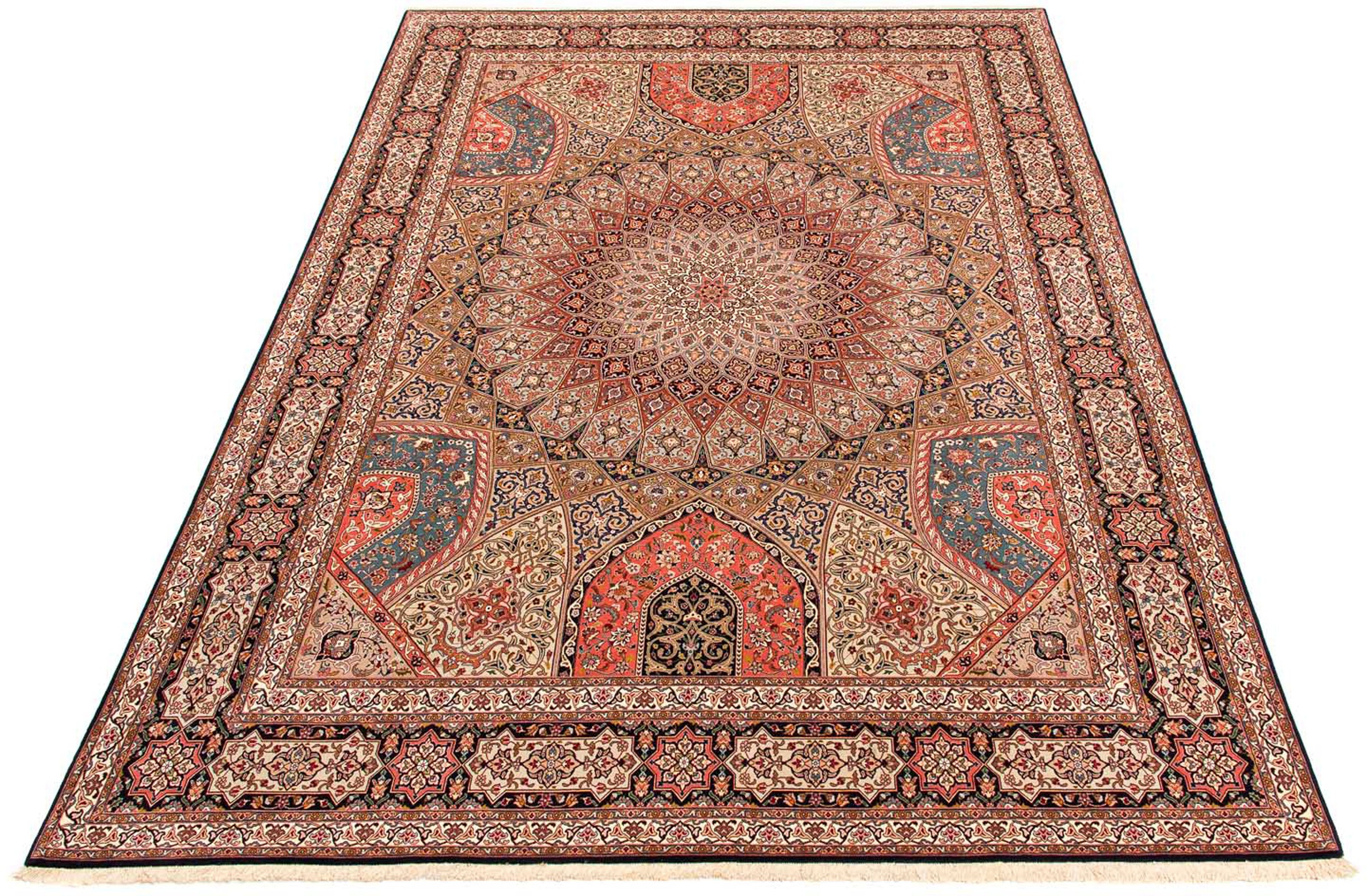 Image of morgenland Orientteppich »Perser - Täbriz - Royal - 405 x 300 cm - mehrfarbig«, rechteckig, 7 mm Höhe, Wohnzimmer, Handgeknüpft, Einzelstück mit Zertifikat bei Ackermann Versand Schweiz