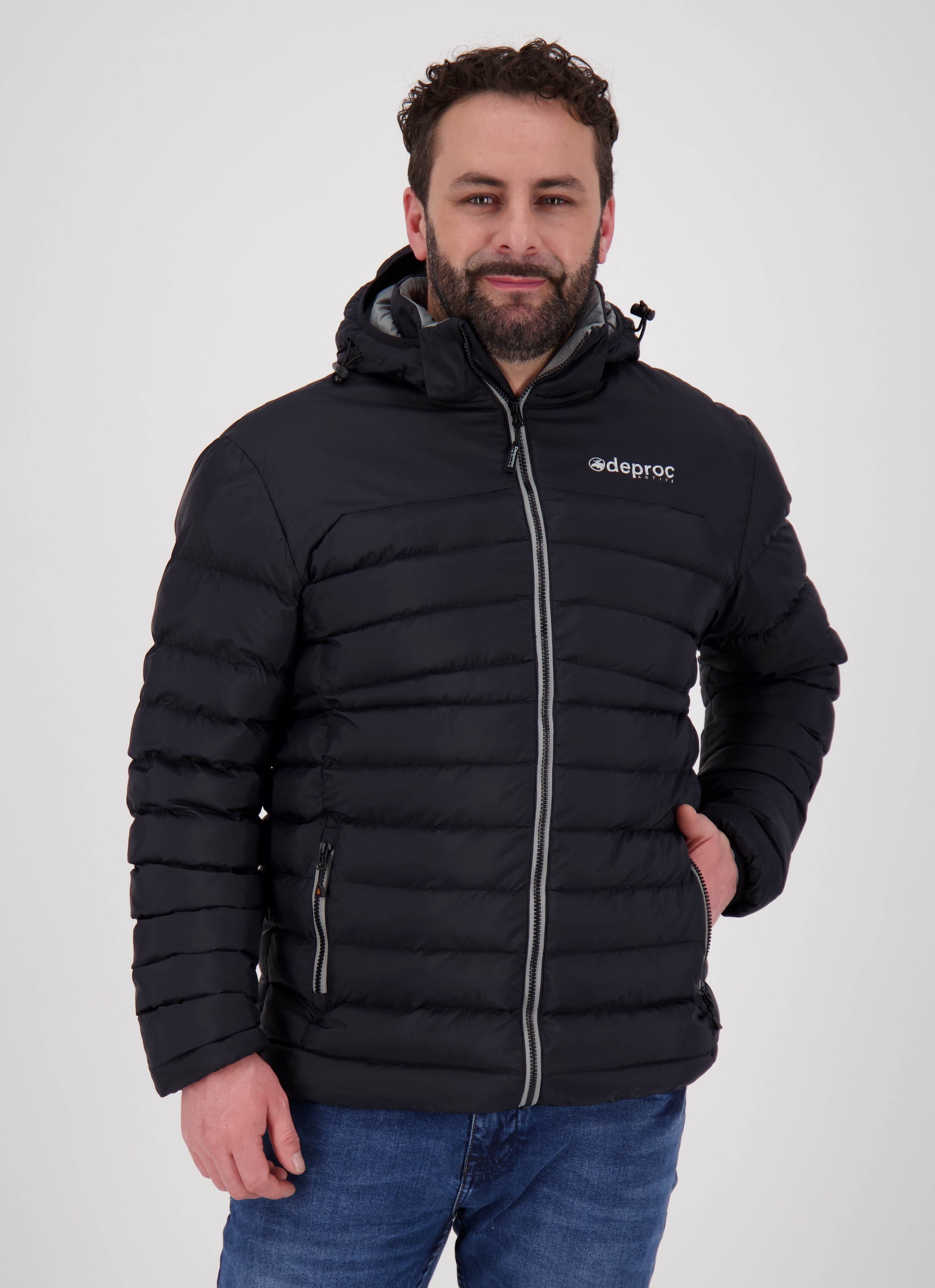 Image of DEPROC Active Steppjacke "GILMOUR II M" mit Kapuze auch in Grossen Grössen erhältlich