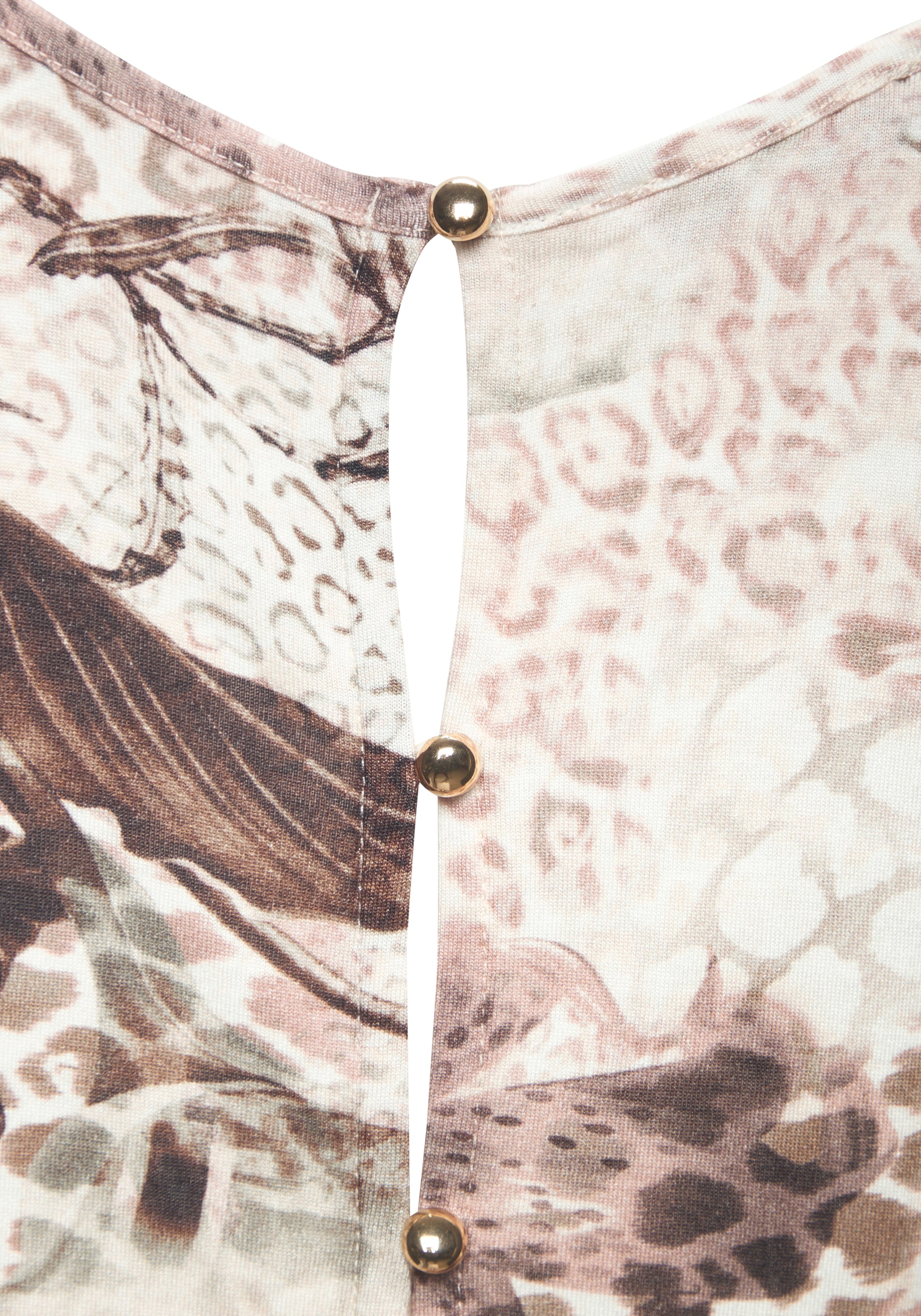 LASCANA Maxikleid leichtes Sommerkleid mit Alloverprint, fliessendes Strandkleid