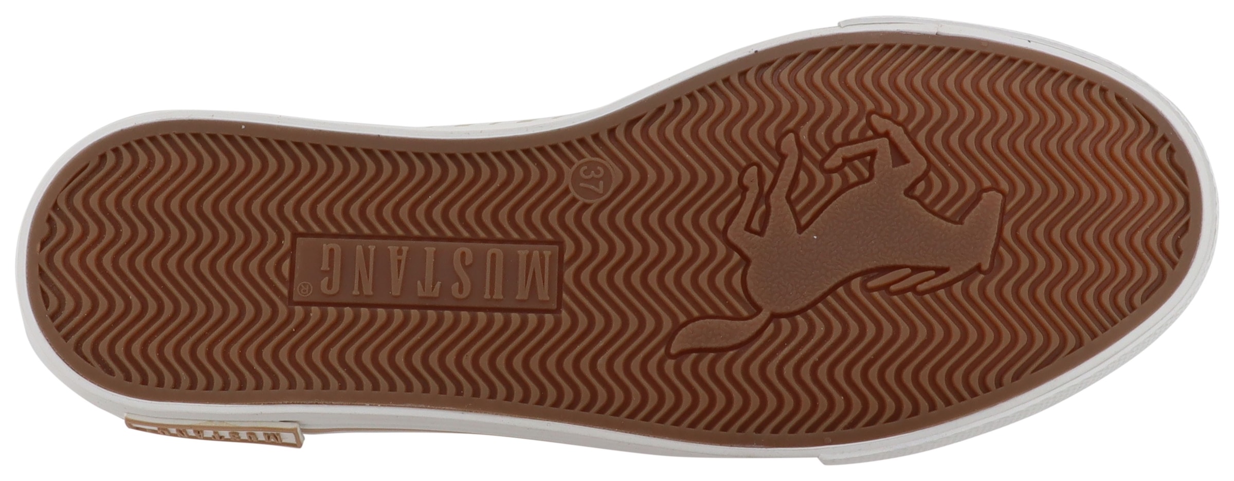 Mustang Shoes Slip-On Sneaker »Magdalena«  Slipper, Halbschuh mit Kontrastbesatz und Logoschriftzügen