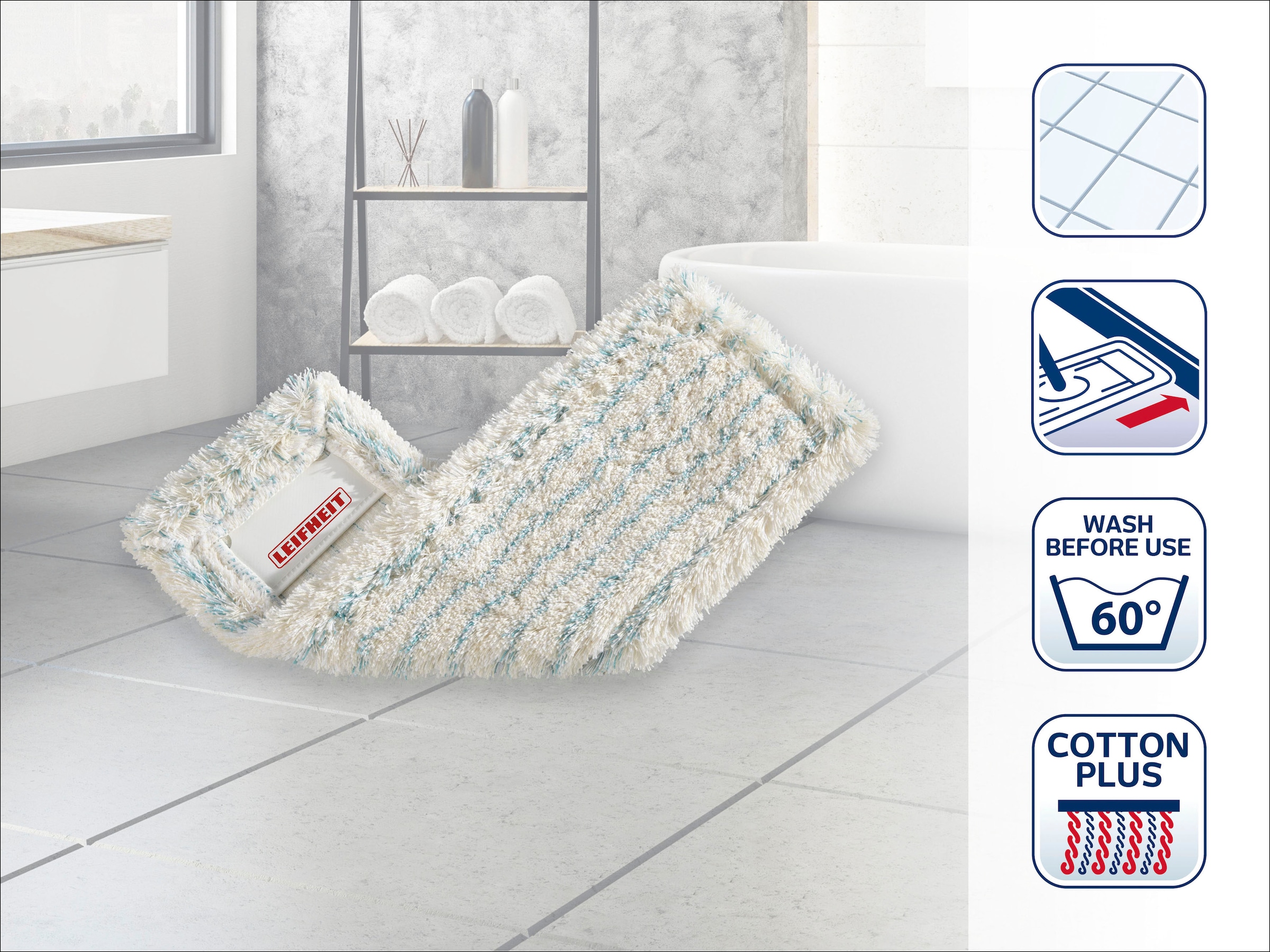 Leifheit Wischbezug »Profi cotton plus«, Baumwolle, 50,5 cmx20 cm, (1 St.) kaufen