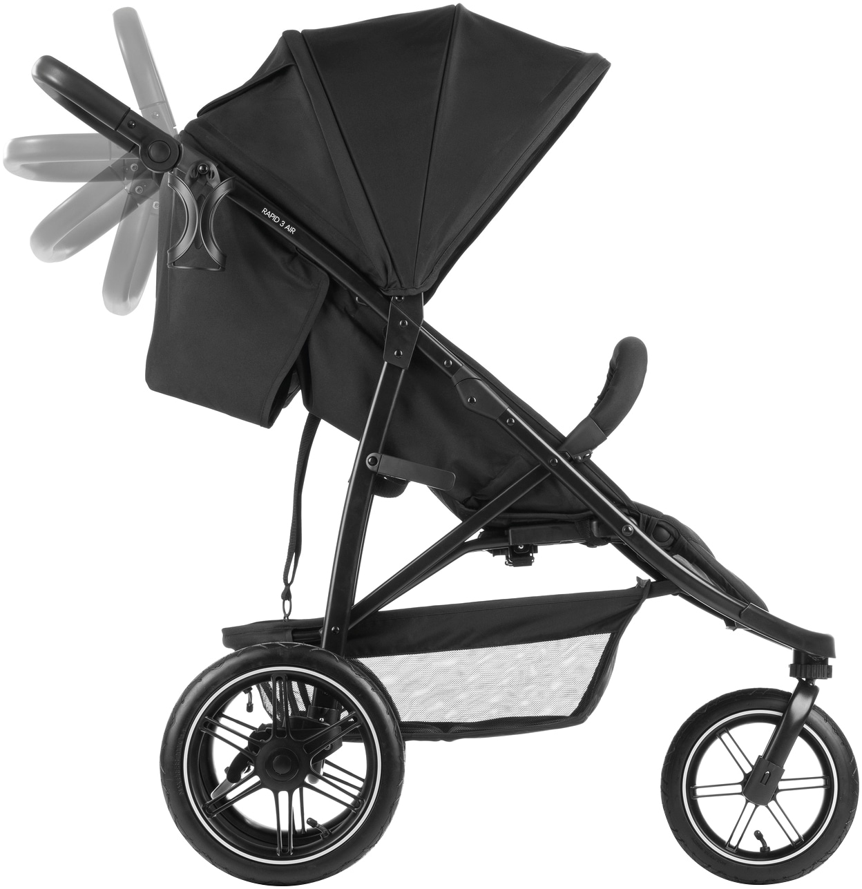 Hauck Poussette pour enfants »Dreiradbuggy, Rapid 3 Air, black« 22 kilos mit schwenk/feststellbarem Vorderrad; Lufträder; bis 22 kg belastbar