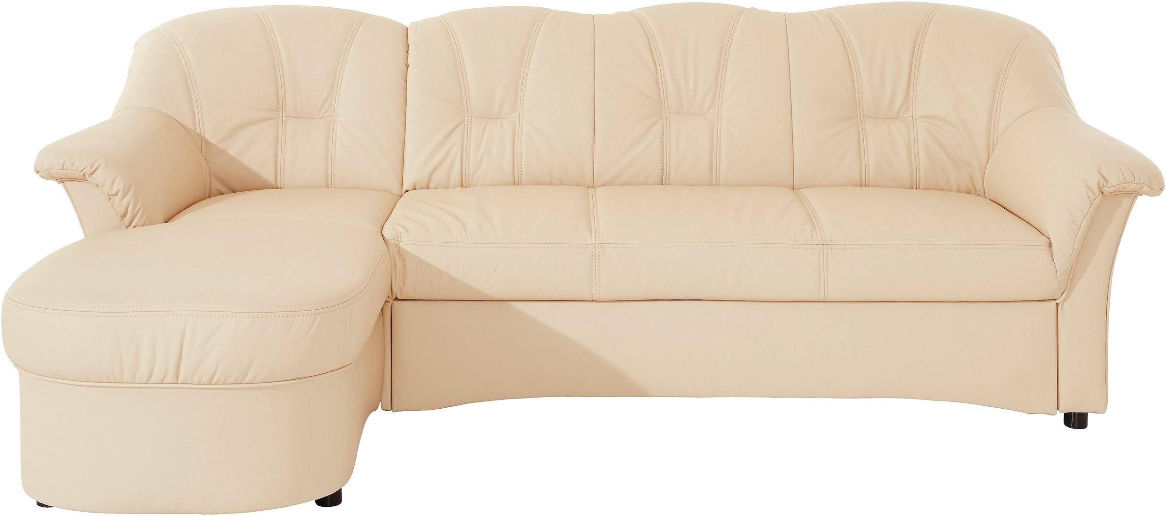 DOMO collection Ecksofa »Flores Schlafsofa, B/T/H: 233/142/86 cm, L-Form«, wahlweise mit Bettfunktion, wahlweise mit Federkern, auch in Leder