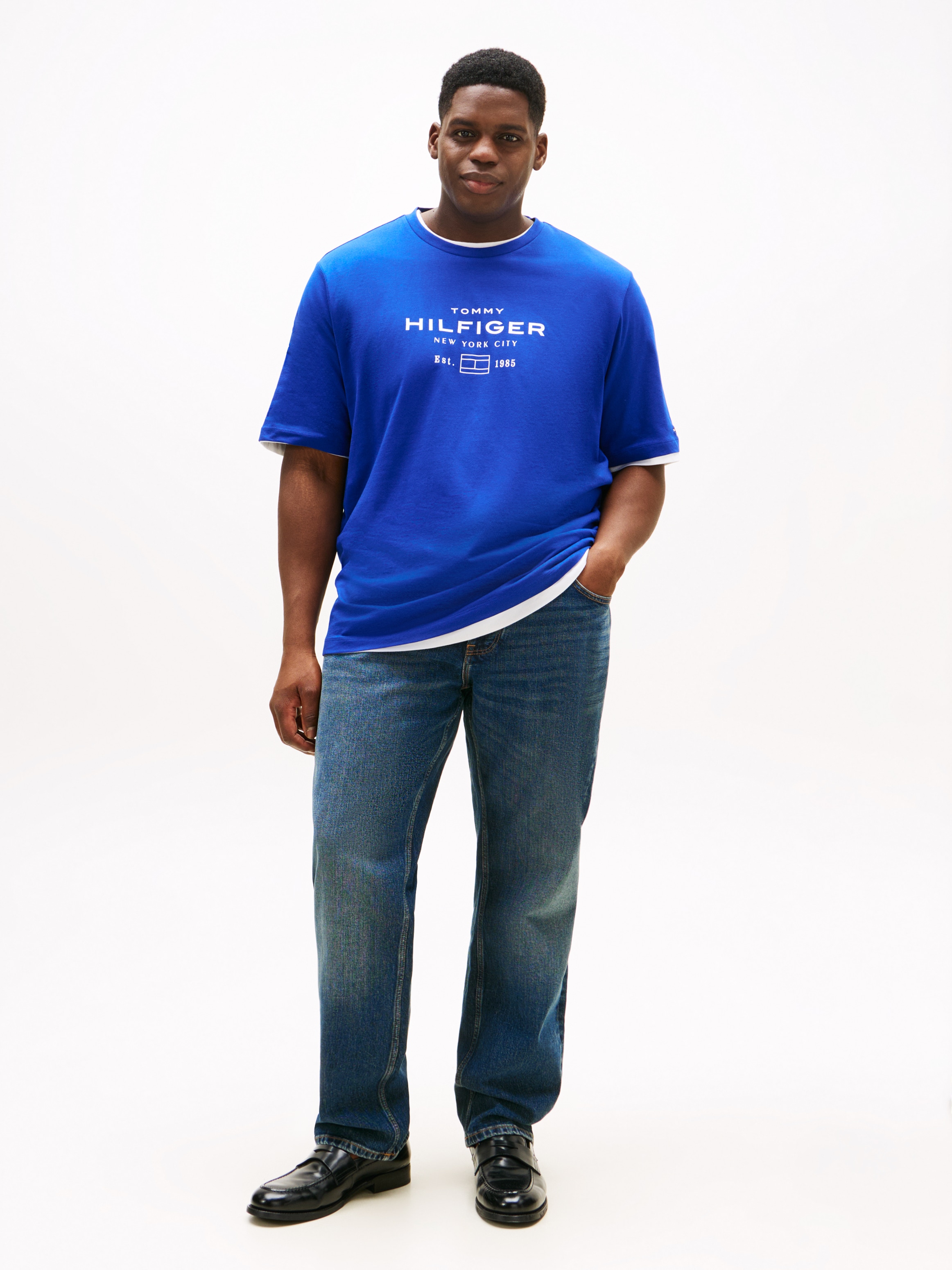 Tommy Hilfiger Big & Tall T-Shirt »HILFIGER STACK GRAPHIC TEE«, Grosse Grössen