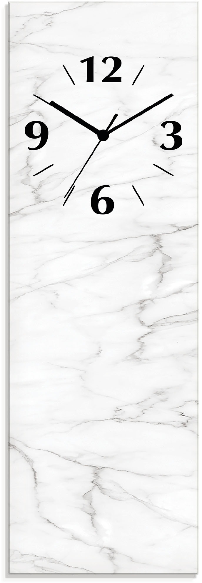 Image of Artland Wanduhr »Weisse Marmor Textur«, lautlos, ohne Tickgeräusche, nicht tickend, geräuschlos - wählbar: Funkuhr o. Quarzuhr, moderne Uhr für Wohnzimmer, Küche etc. - Stil: modern bei Ackermann Versand Schweiz