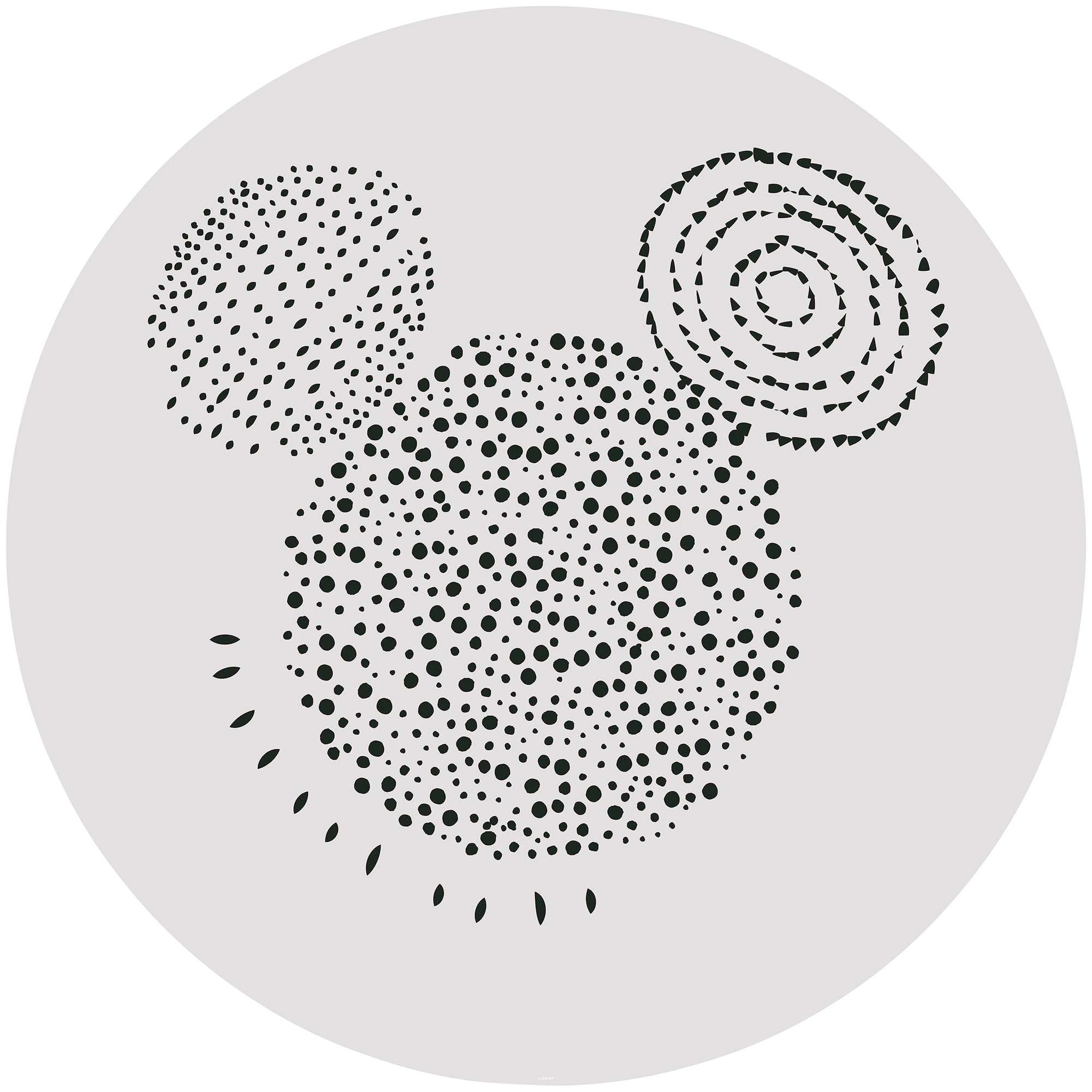 Image of Komar Fototapete "Vlies selbstklebend - Mickey Stipple Art - Grösse 125 x 125 cm" bedruckt glatt Kinderzimmer