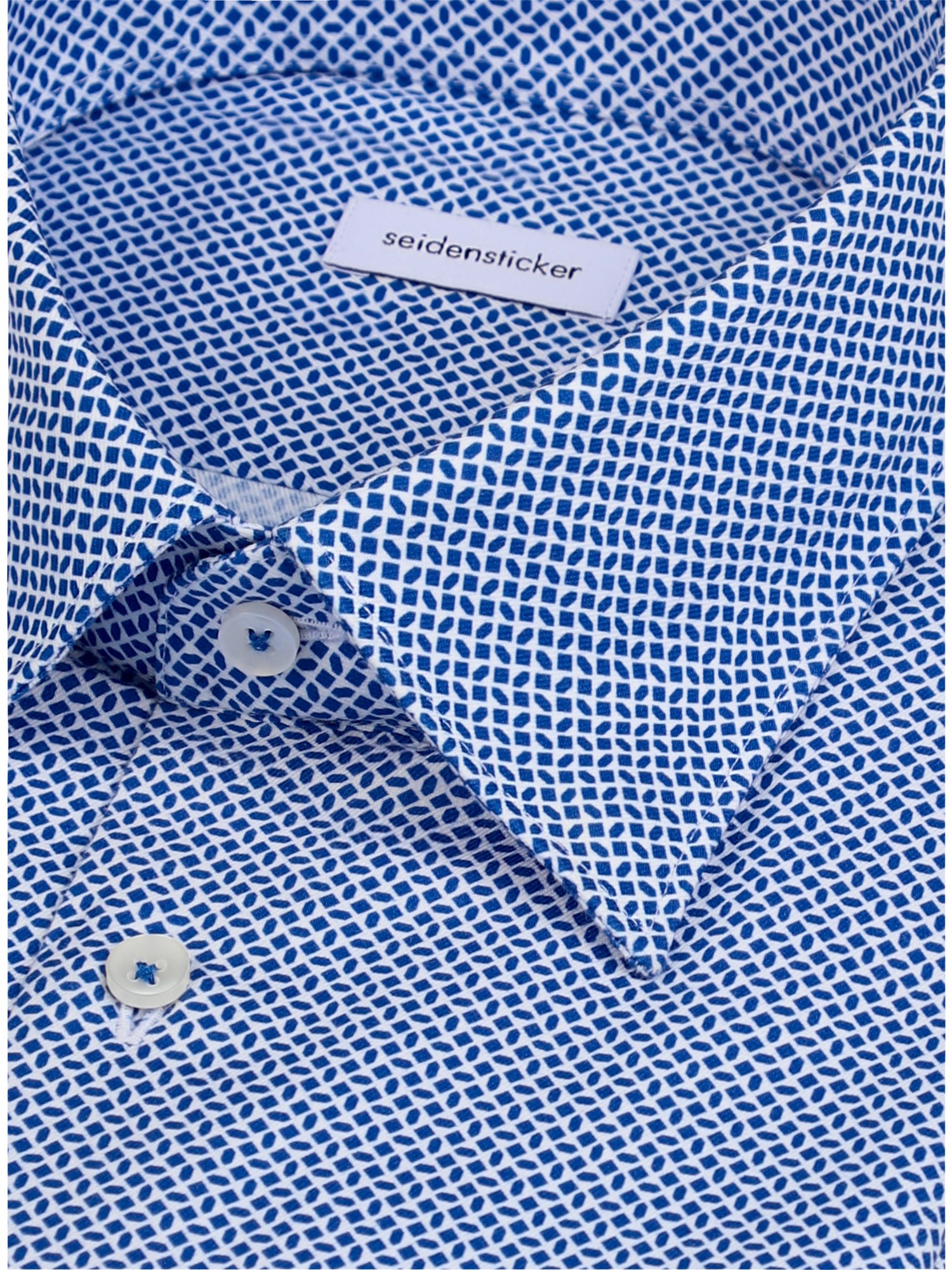 seidensticker Chemise d'affaires »Schwarze Rose« Shaped 1/1 Covered-Button-Down-Kragen Druck