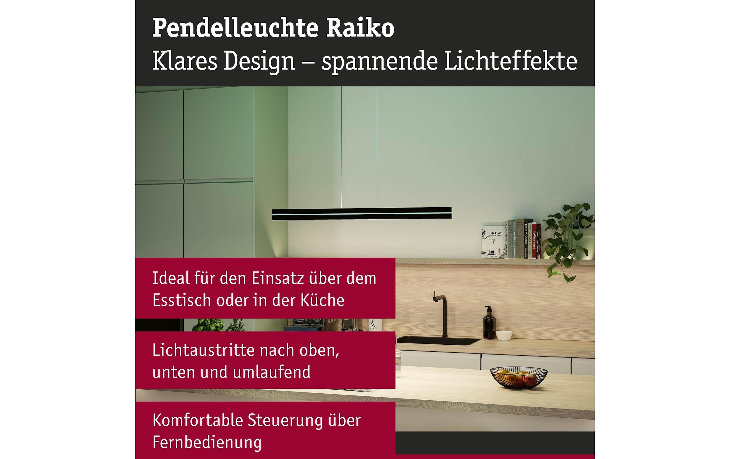 Paulmann Pendelleuchte »LED Pendelleuchte Raiko« LED-Modul RGB | warmweiss - kaltweiss