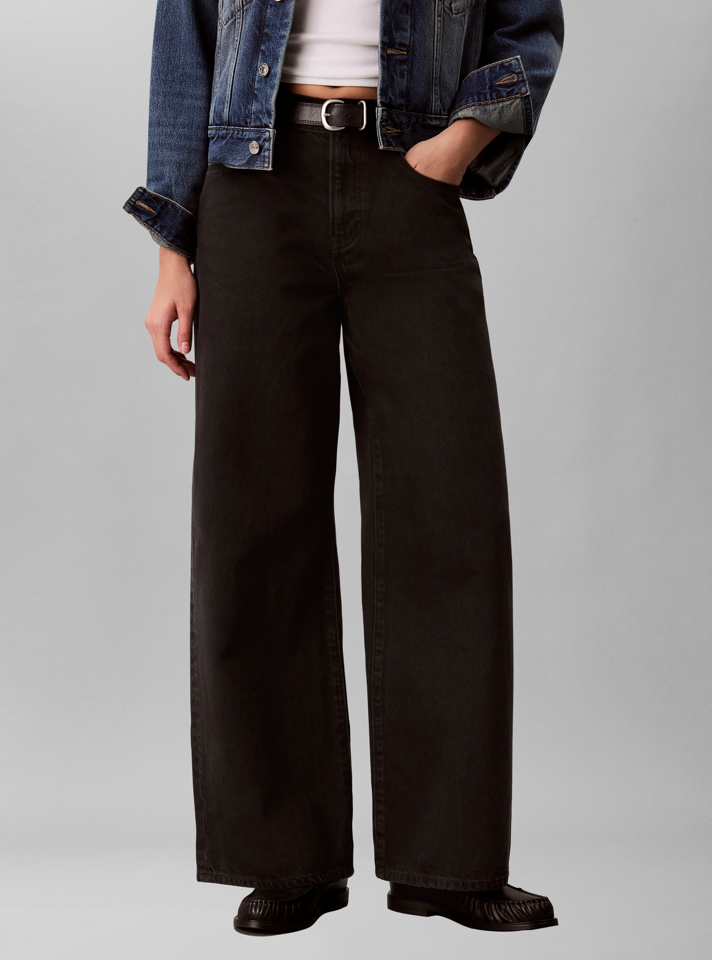 Image of Calvin Klein Weite Jeans "THE WIDE LEG" Regular fit mit ausgestelltem Bein