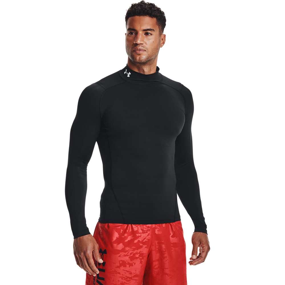 Image of Under Armour Trainingsshirt "HeatGear Mock Langarm-Oberteil" normale Schnittform, mit Elasthan-Anteil, atmungsaktiv