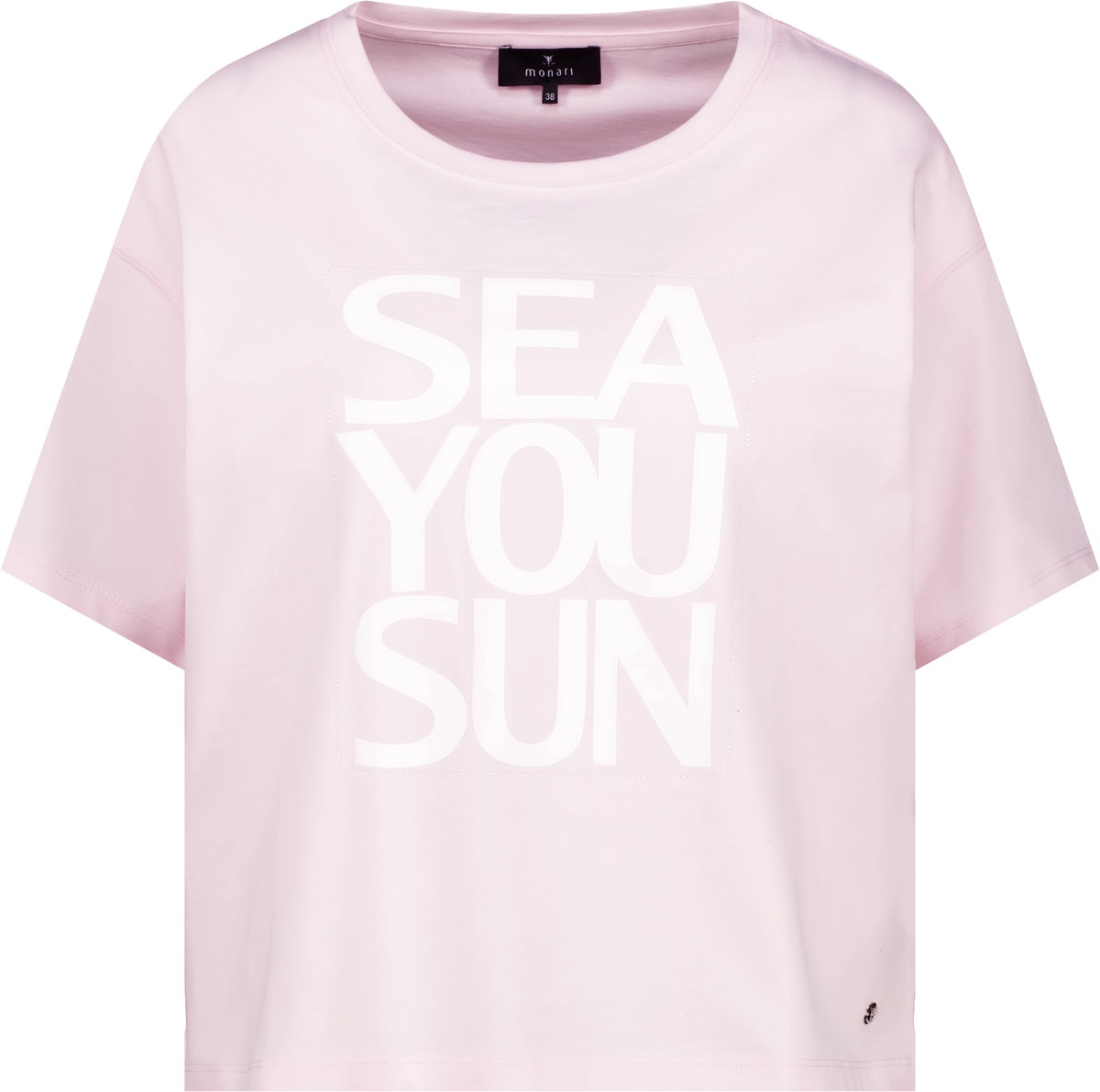Monari T-shirt »Shirt Druck platziert« coupe régulière avec inscription
